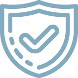 Illustration of a shield with a checkmark, symbolizing protection or security.