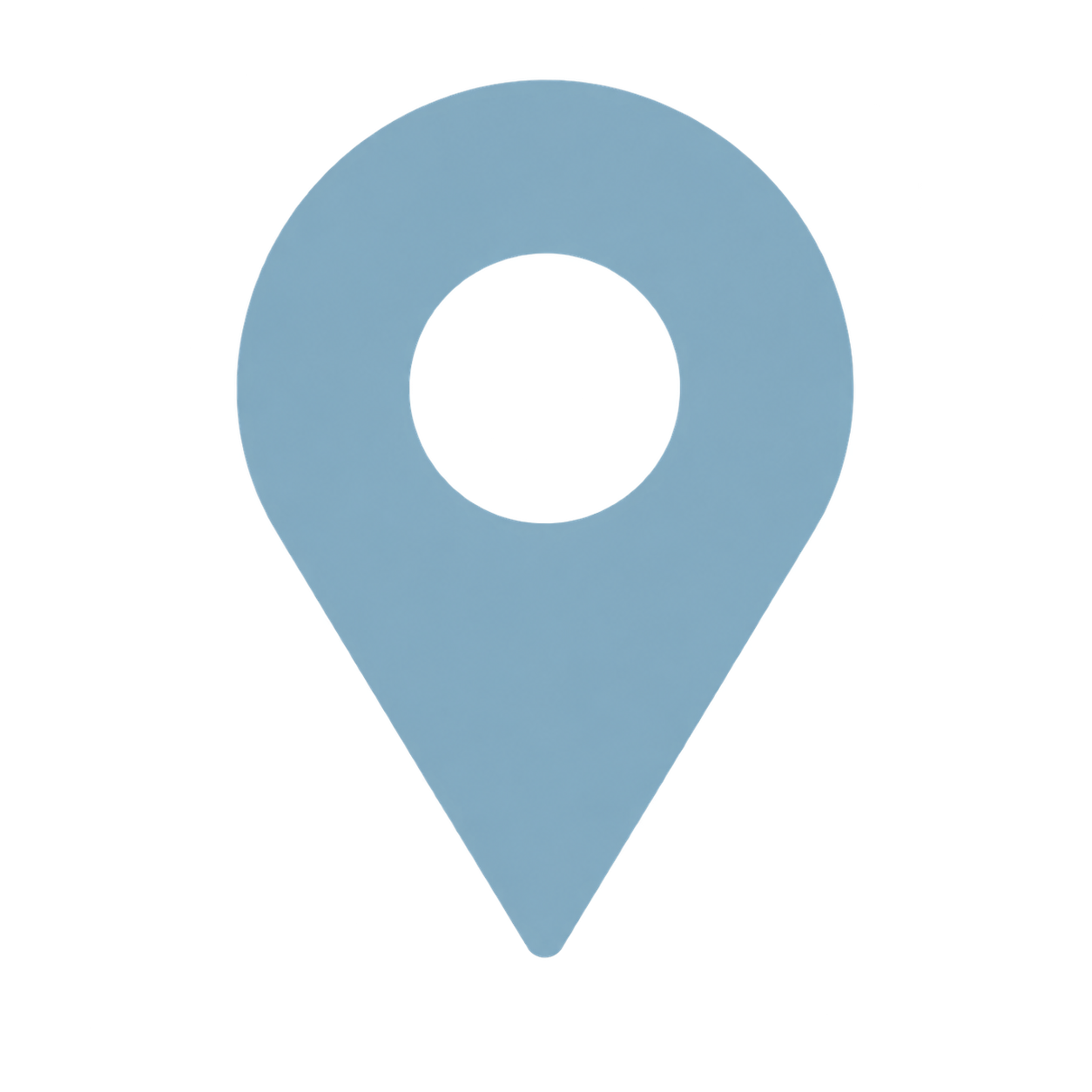 Light blue location pin icon on a black background.