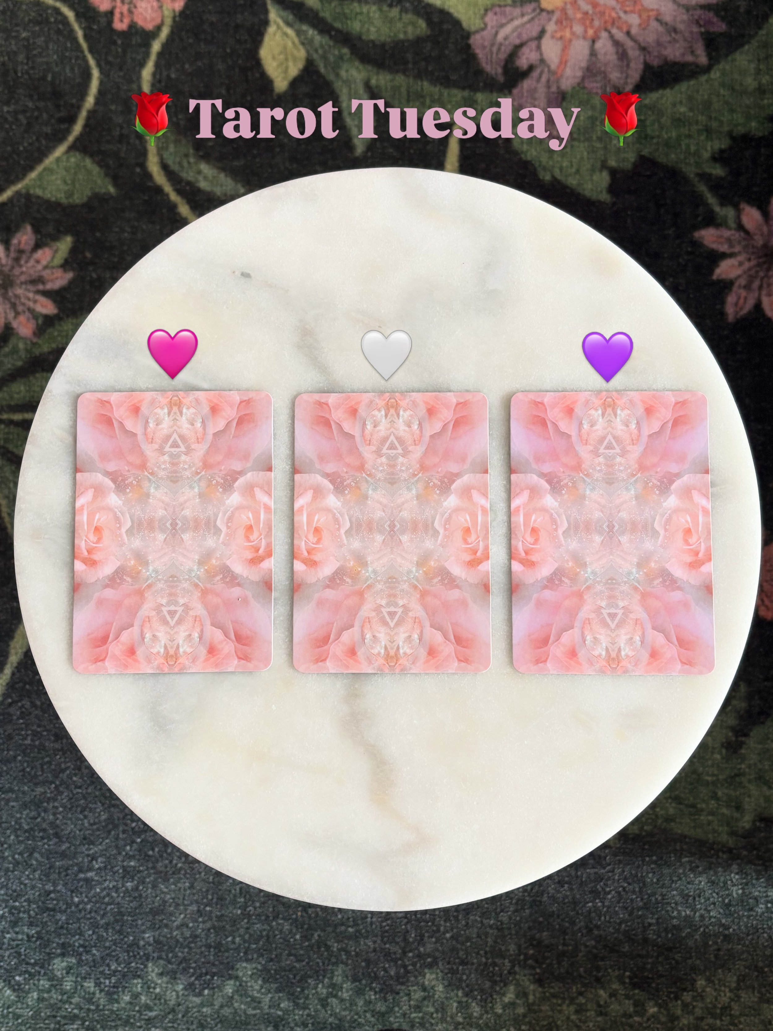 It&rsquo;s Tuesday! Tarot Tuesday! With some very lovely new cards that have a lot of plant based, blooming metaphors. I&rsquo;m here for it. 

This is your time to have a few deep, slow breaths. Focus on the cards and see which one is drawing your e