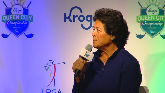 Nancy Lopez, LPGA Champion in 1978, 1985 and 1989. Cincinnati’s history with women’s professional golf dates back to 1963 when Kenwood Country Club hosted the U.S. Women’s Open. From 1978 to 1989, Cincinnati hosted the LPGA Championship at the Golf Center at Kings Island where Lopez won three times on the Jack Nicklaus-designed course.