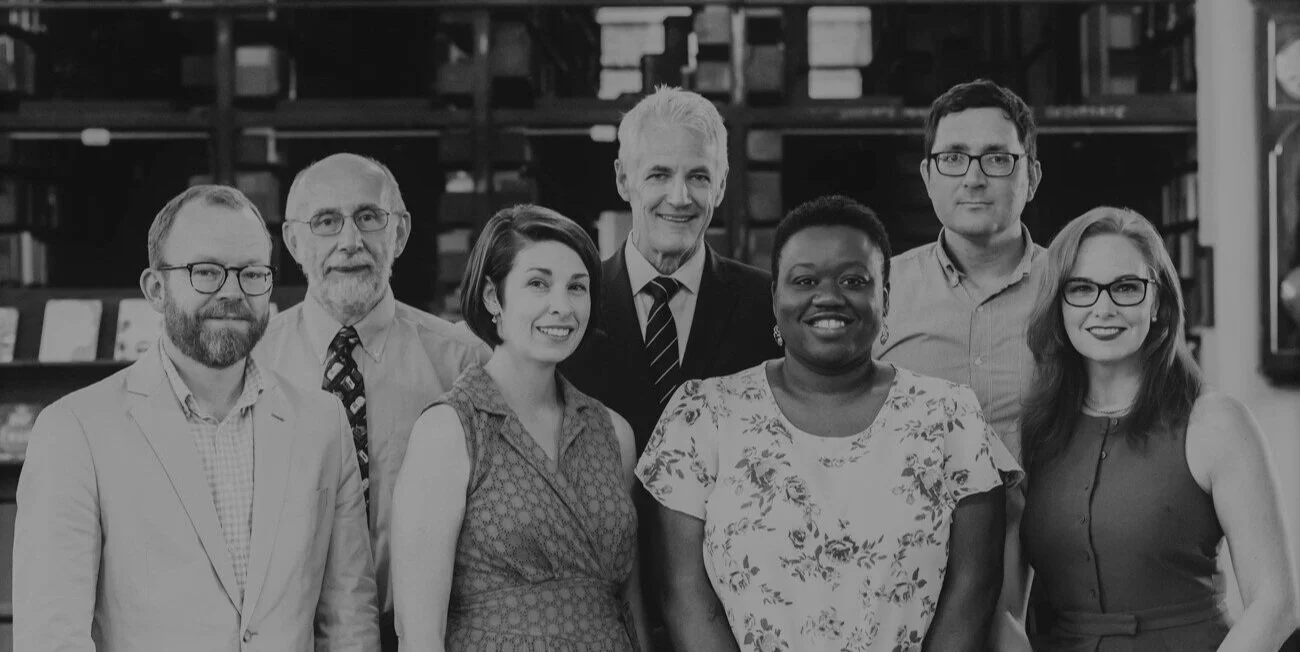 Mercantile Librarians: Chris Messick, Al Lloyd, Hillary Copsey, John Faherty, Jasmine Griffin, Cedric Rose, and Amy Hunter. © 2019 AES Photography