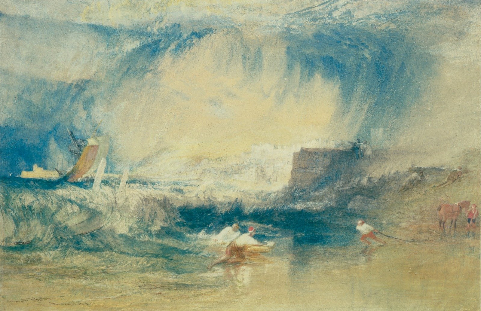  Joseph Mallord William Turner (English, 1775–1851),  Lyme Regis, Dorsetshire, England,  about 1834, watercolor on paper. Cincinnati Art Museum, Gift of Emilie L. Heine in memory of Mr. and Mrs. John Hauck, 1940.953 