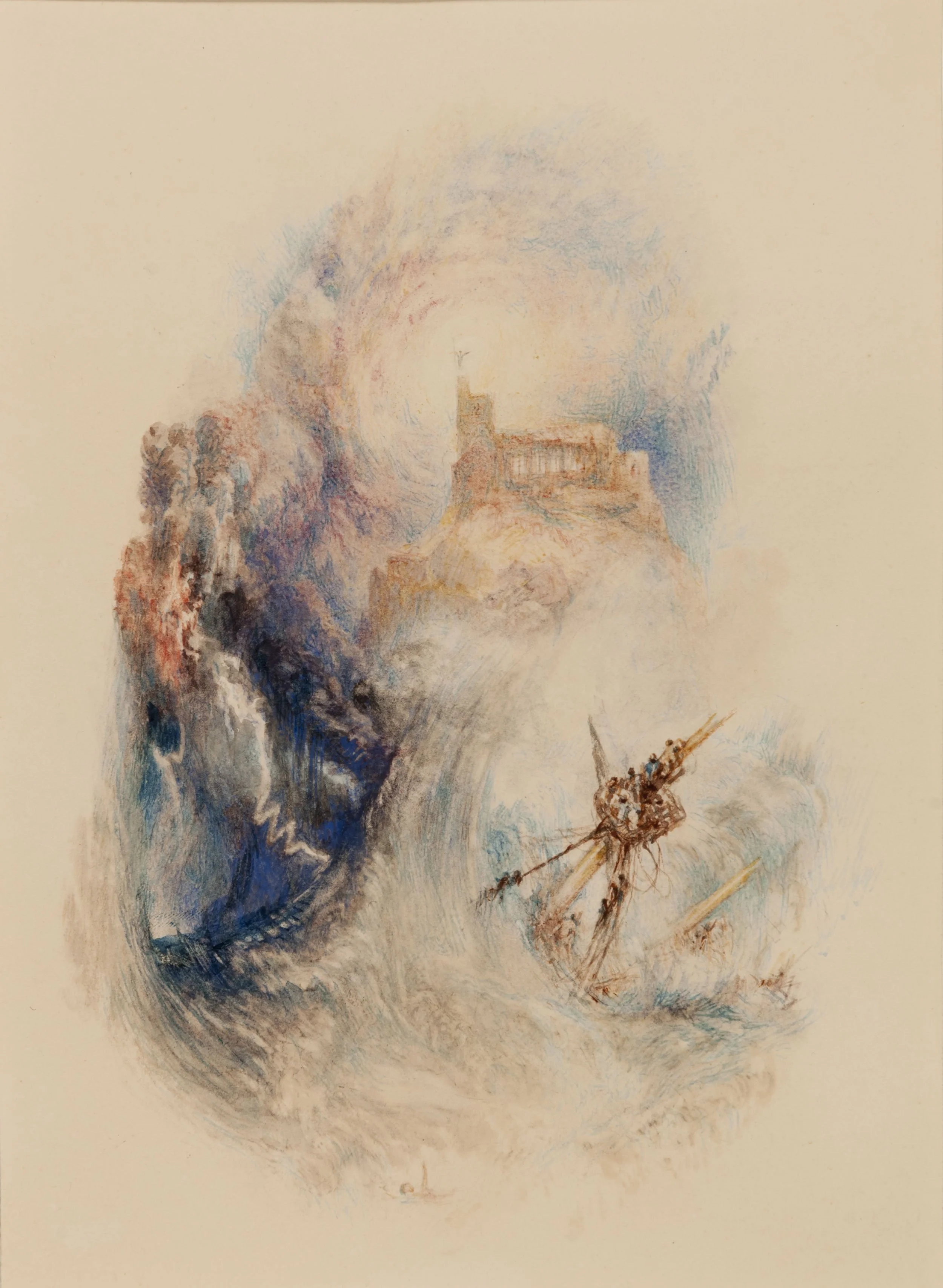  Joseph Mallord William Turner (English, 1775–1851),  The Death of Lycidas—“Vision of the Guarded Mount,”  about 1834, watercolor on paper. Taft Museum of Art, Bequest of Charles Phelps Taft and Anna Sinton Taft, 1931.384 