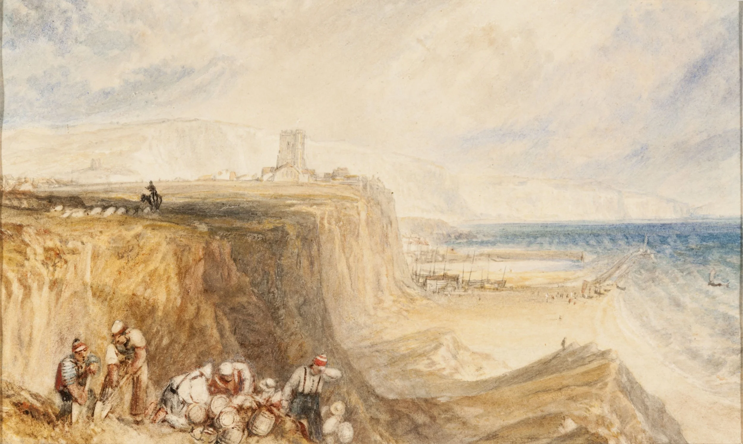  Joseph Mallord William Turner (English, 1775–1851),  Folkestone, Kent,  about 1822, watercolor on paper. Taft Museum of Art, Bequest of Charles Phelps Taft and Anna Sinton Taft, 1931.385 