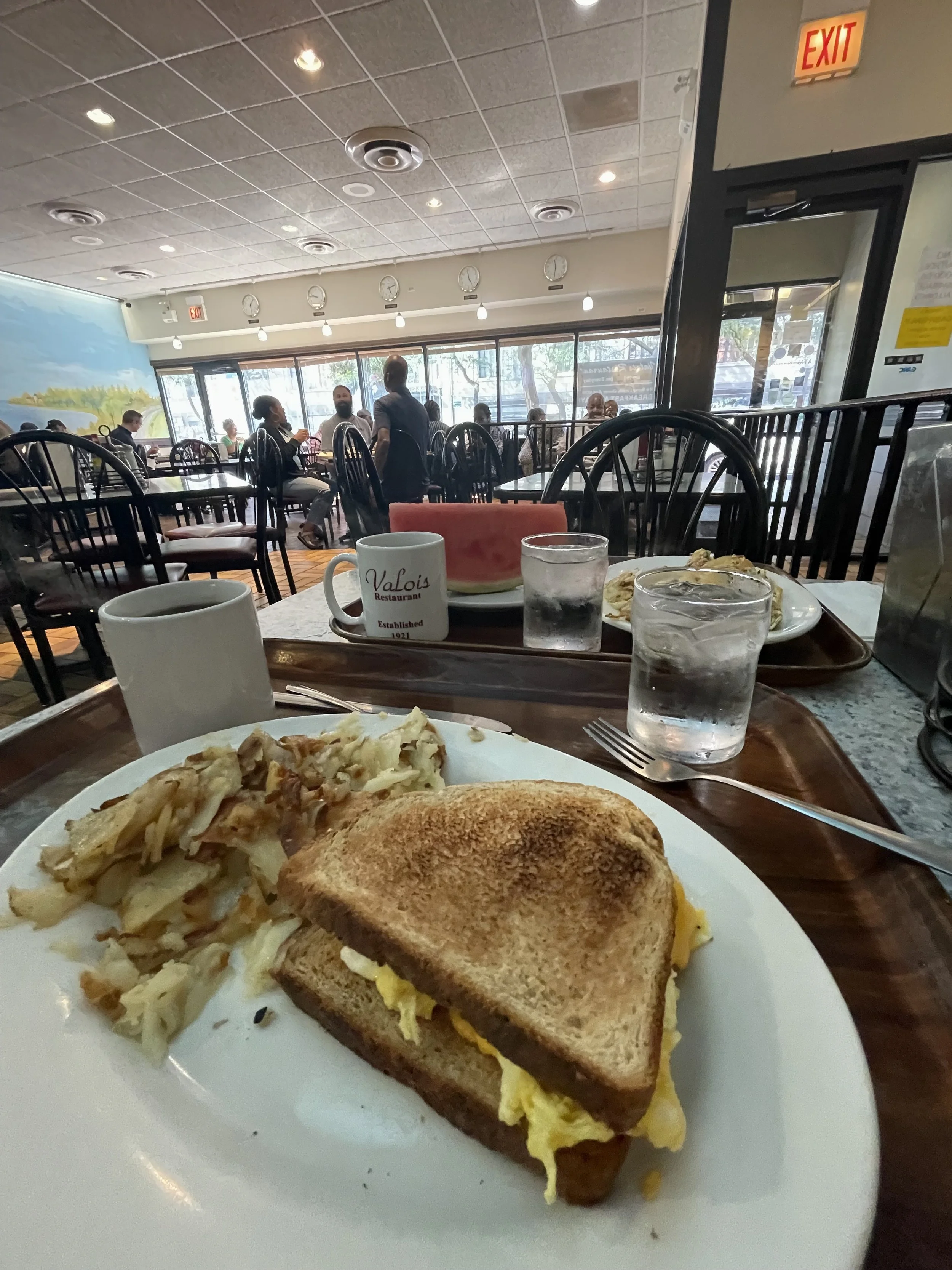 Egg and cheese sandwich at Valois