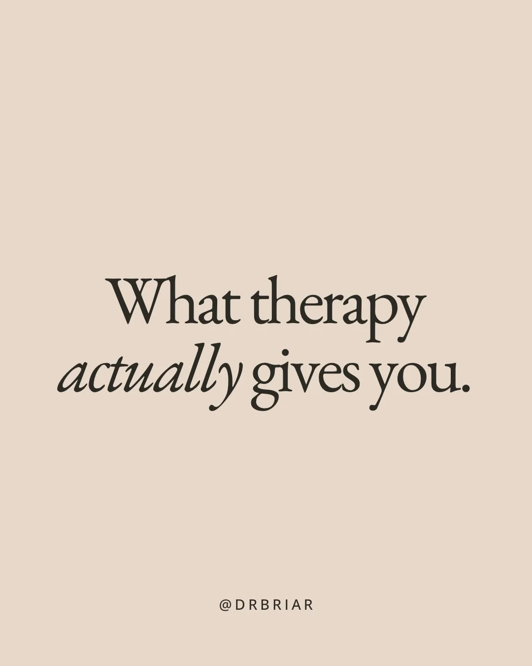 What therapy actually gives you, because it&rsquo;s usually not what people expect walking in.

Not answers. Not a fixed, permanently &ldquo;healed&rdquo; self. Not the disappearance of hard feelings. What it actually offers is a different relationsh