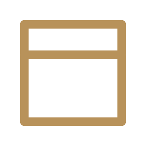 Illustration of a computer window with a search bar at the top and a large empty space below, framed in light brown.