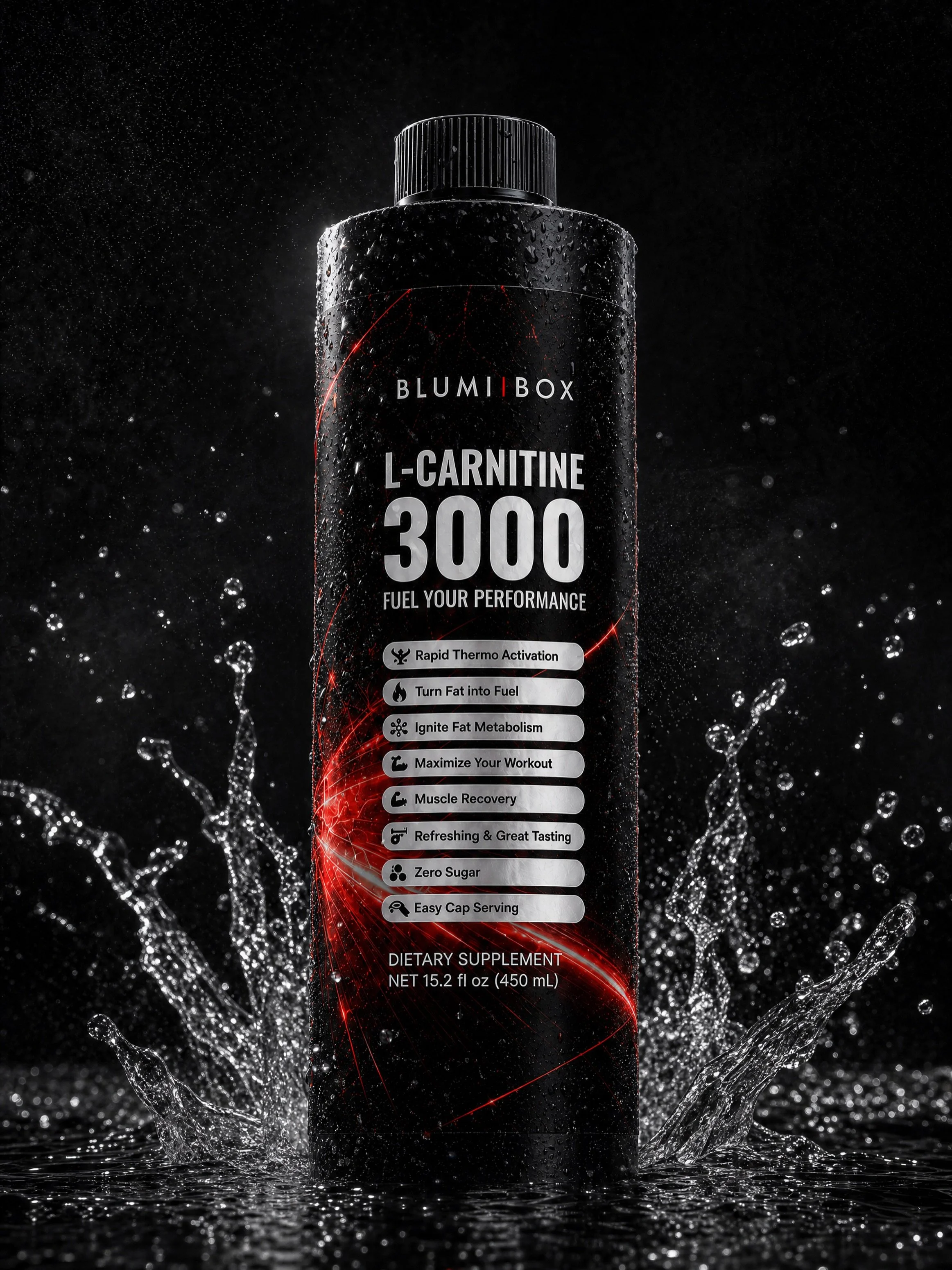 Meet your new workout essential. ⚡️

Introducing BLUMIIBOX L-CARNITINE 3000 &mdash; created to fuel your performance, support your active lifestyle, and help you make the most out of every workout. 🖤

💧 3,000 mg L-Carnitine
🔥 Zero Sugar
💪 Designe