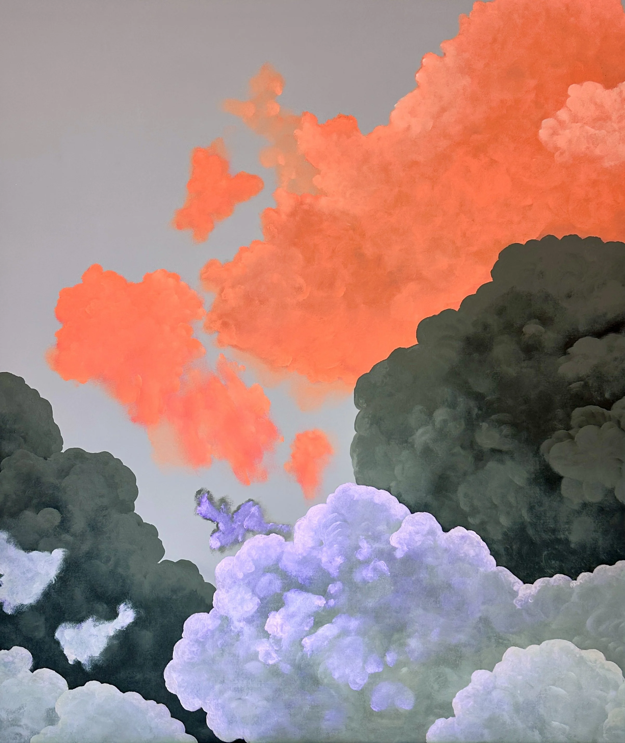 Destiny is a Rising Sun, Acrylic on Canvas, 66 x 56 in, SOLD