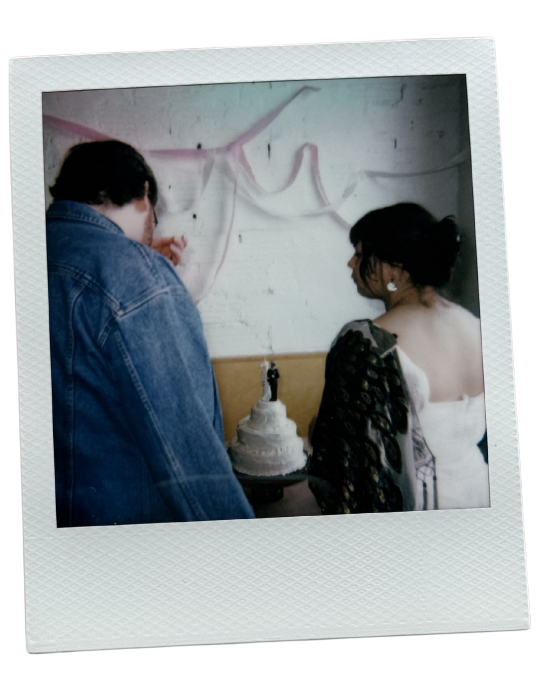 I was so tired from not sleeping the week of the wedding, just out of wanting to do things with everyone that traveled in, that I would just randomly cry and I think I stood in front of this cake and also cried just from being so tired but the cake w