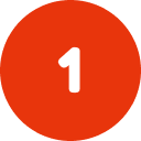 A red circular badge with a white number '1' in the center.