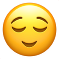 Emoji with a smirking face.
