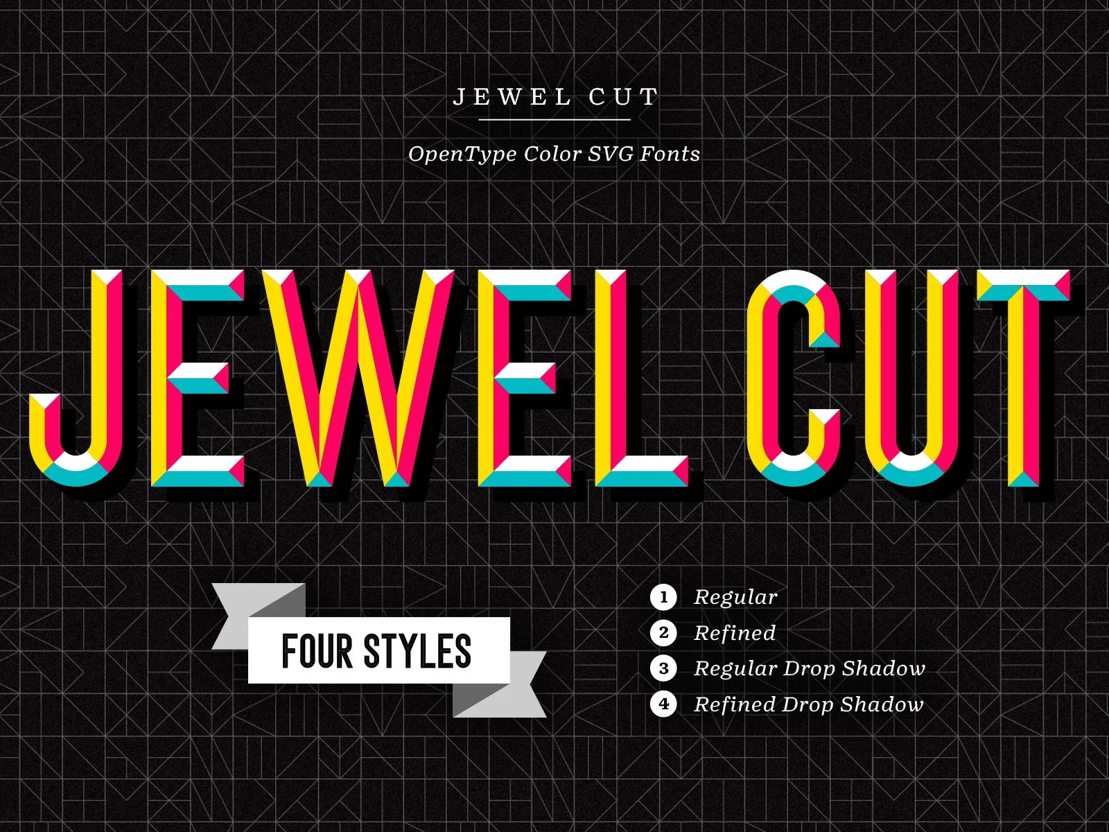 Jewel Cut  /  Color SVG Font Family