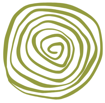 Close-up of a green fingerprint on a black background.