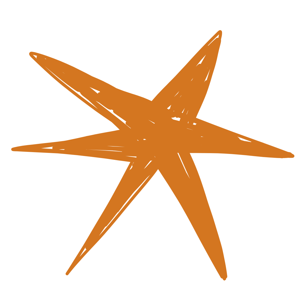 Brown starfish with five arms on a black background.