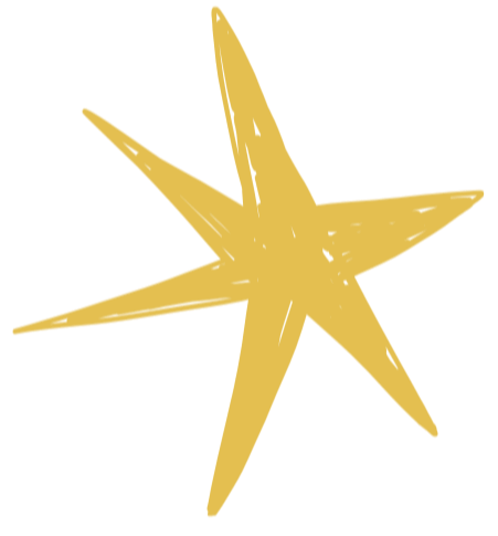 Golden star-shaped ornament against a black background.