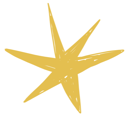 A gold, spiky star-shaped object with a black background.