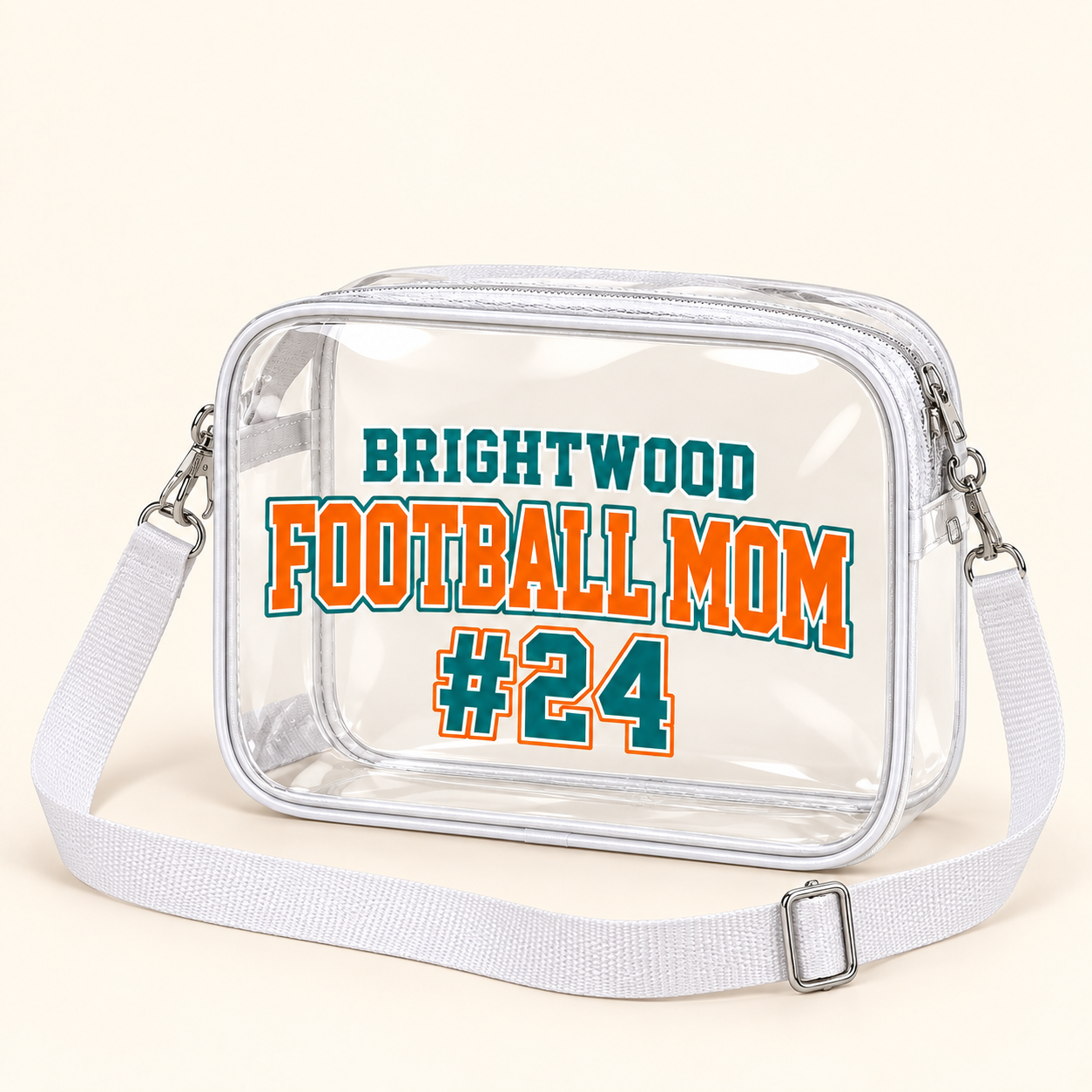 Personalized Clear Stadium Crossbody Bag