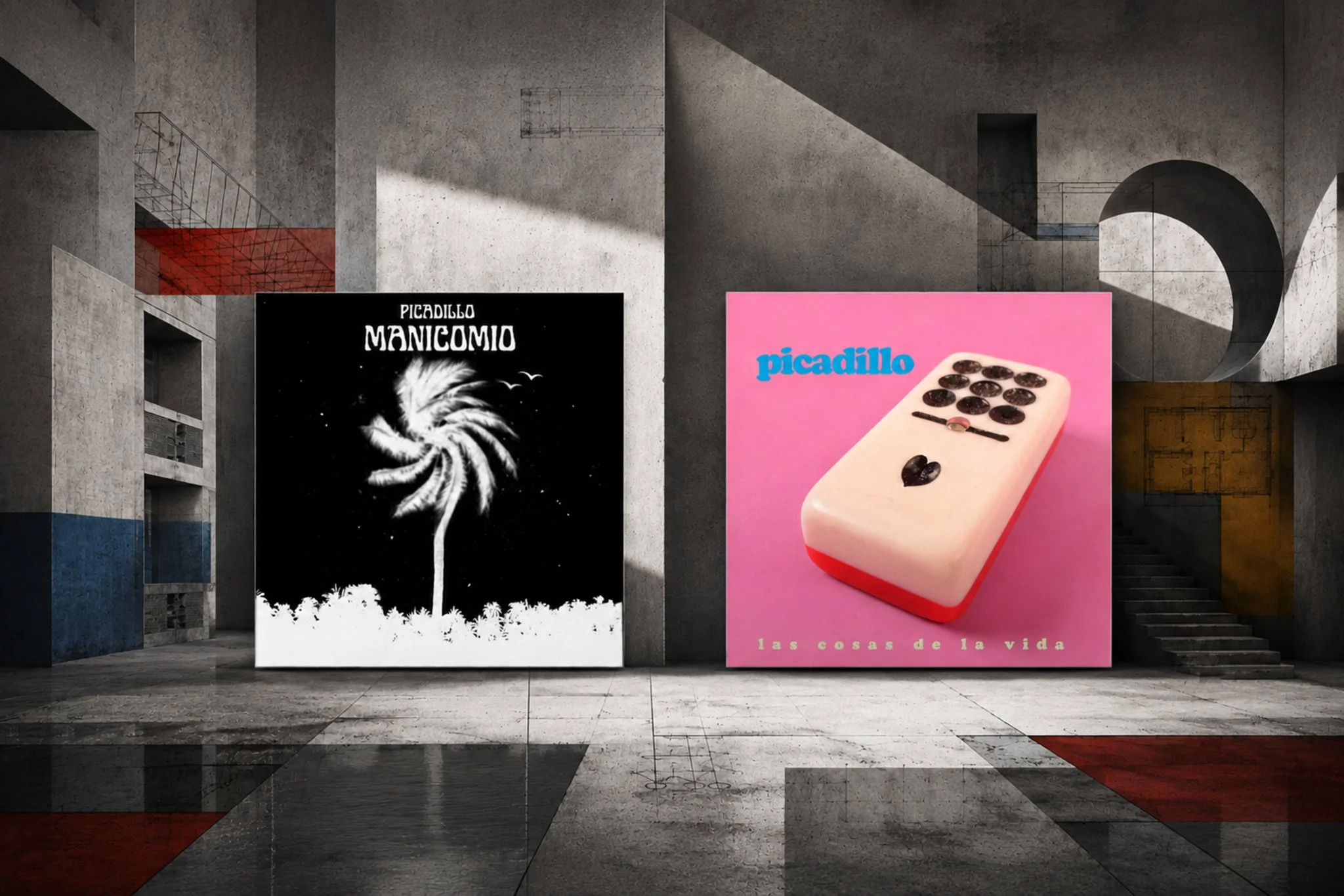 Picadillo album artwork featuring Manicomio and Las Cosas de la Vida, featuring songs composed, arranged and produced by Héctor Agüero Lauten.