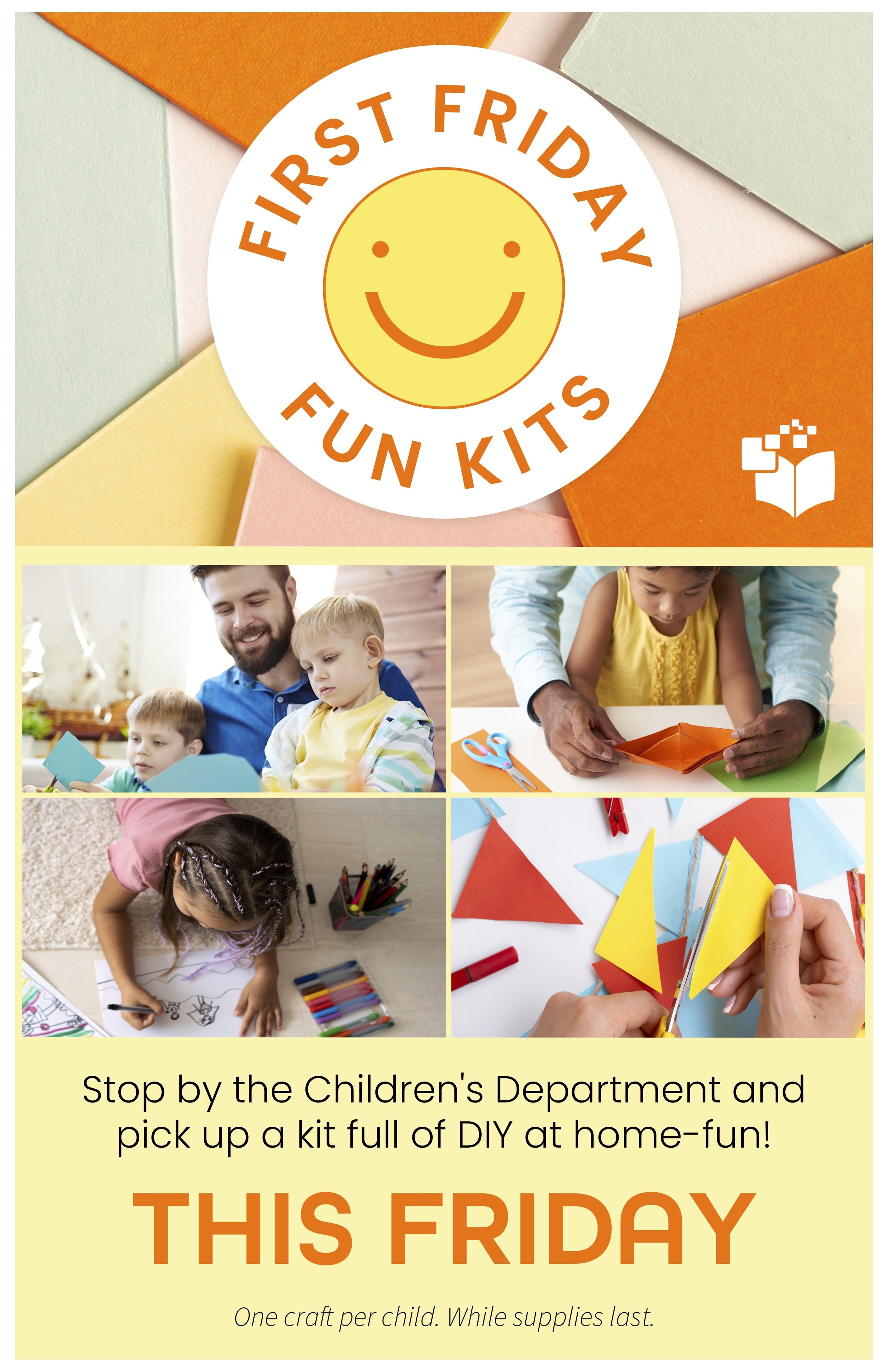 First Friday Fun Kits Poster