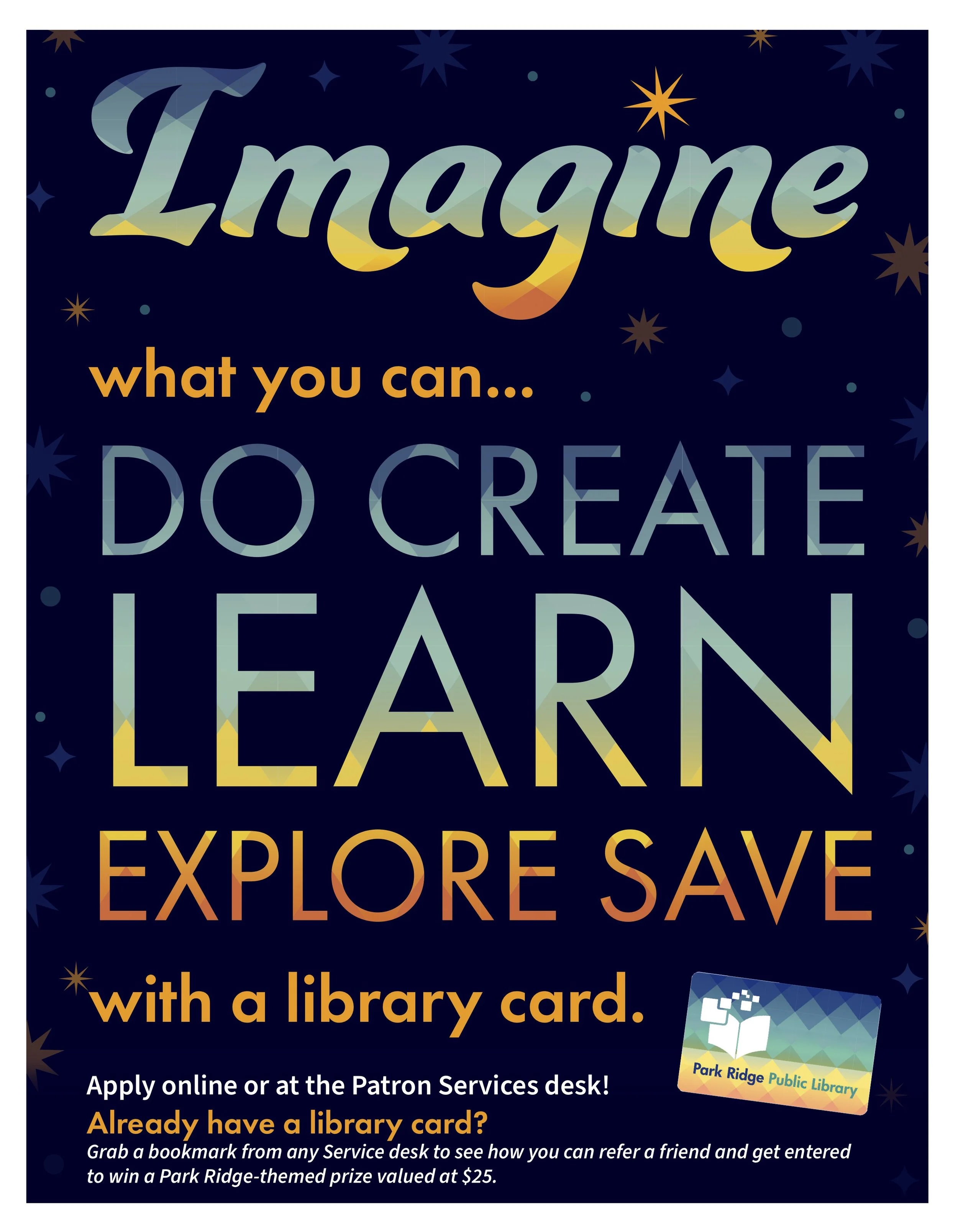 Library Card Sign-Up Month '24 Flyer