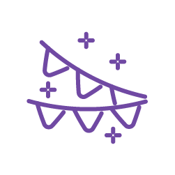 Party bunting icon