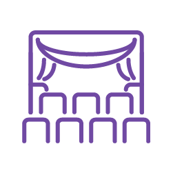 Stage and audience seats icon