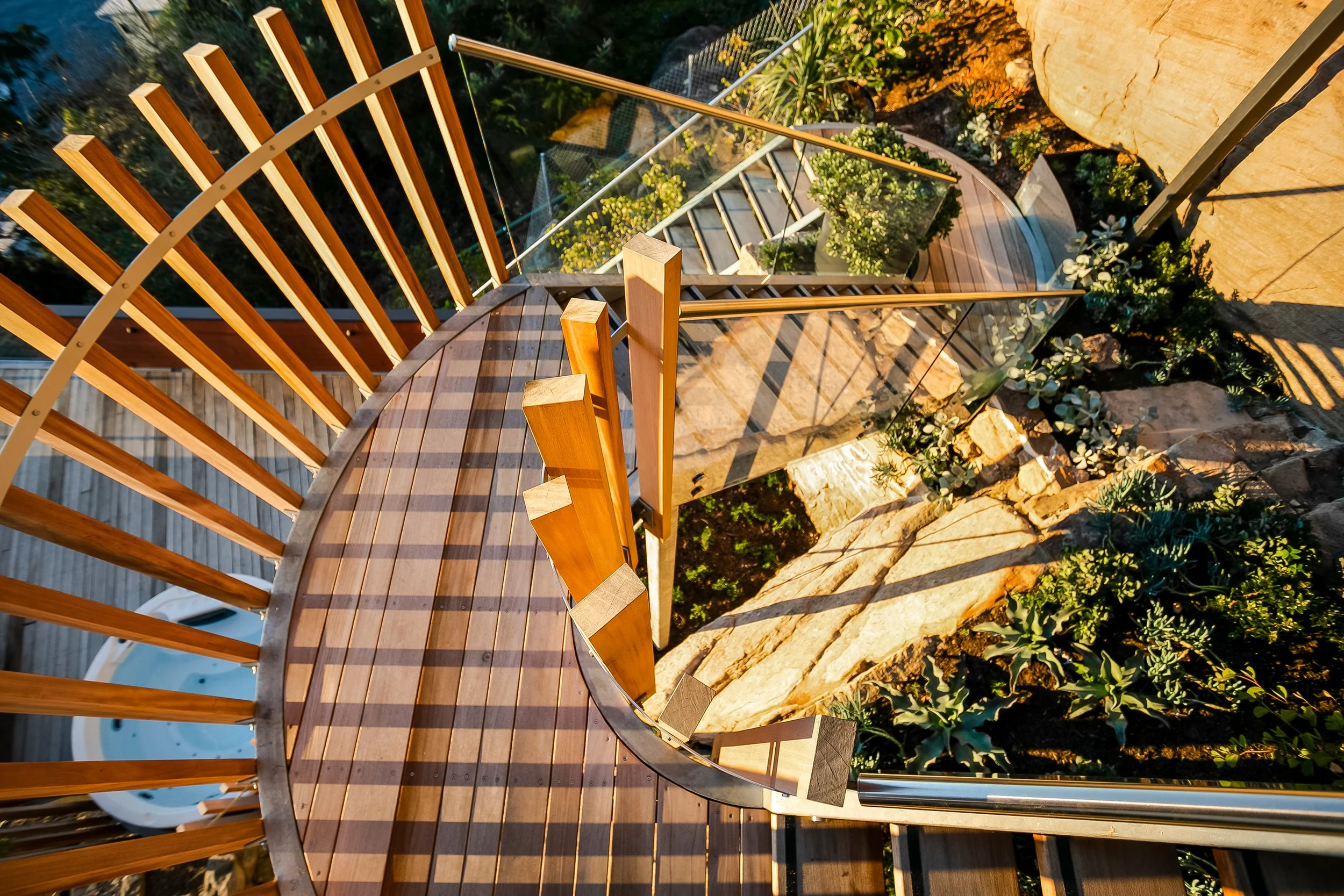 Precision-built staircase following the contours of the steep site.jpg