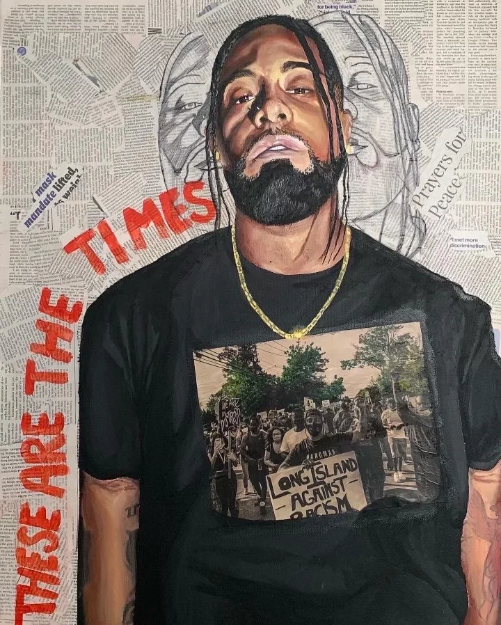 "These Are The Times", Acrylic on canvas, 24"x36"