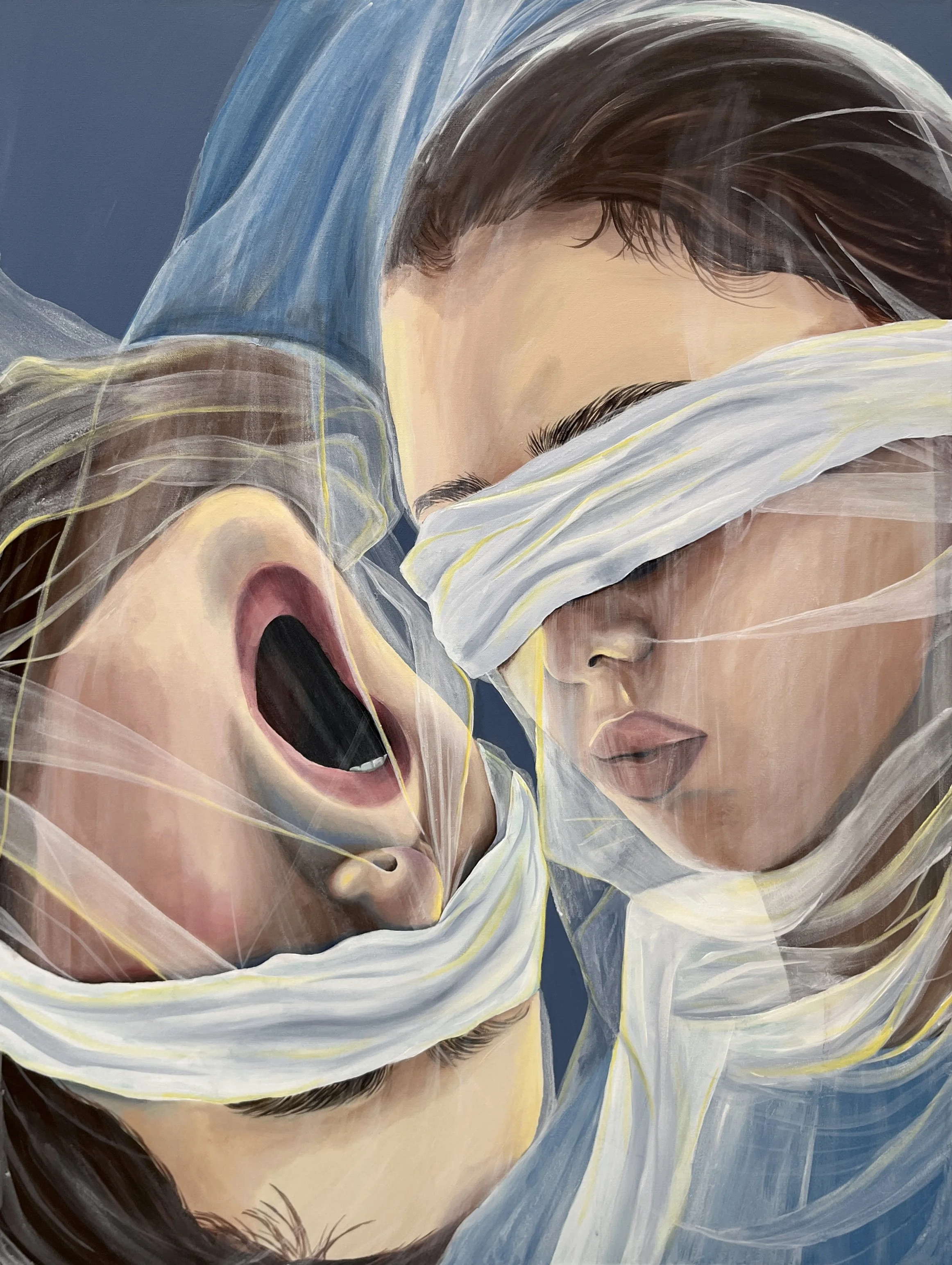 "Masked Vanity III", Acrylic on canvas, 36"x48"