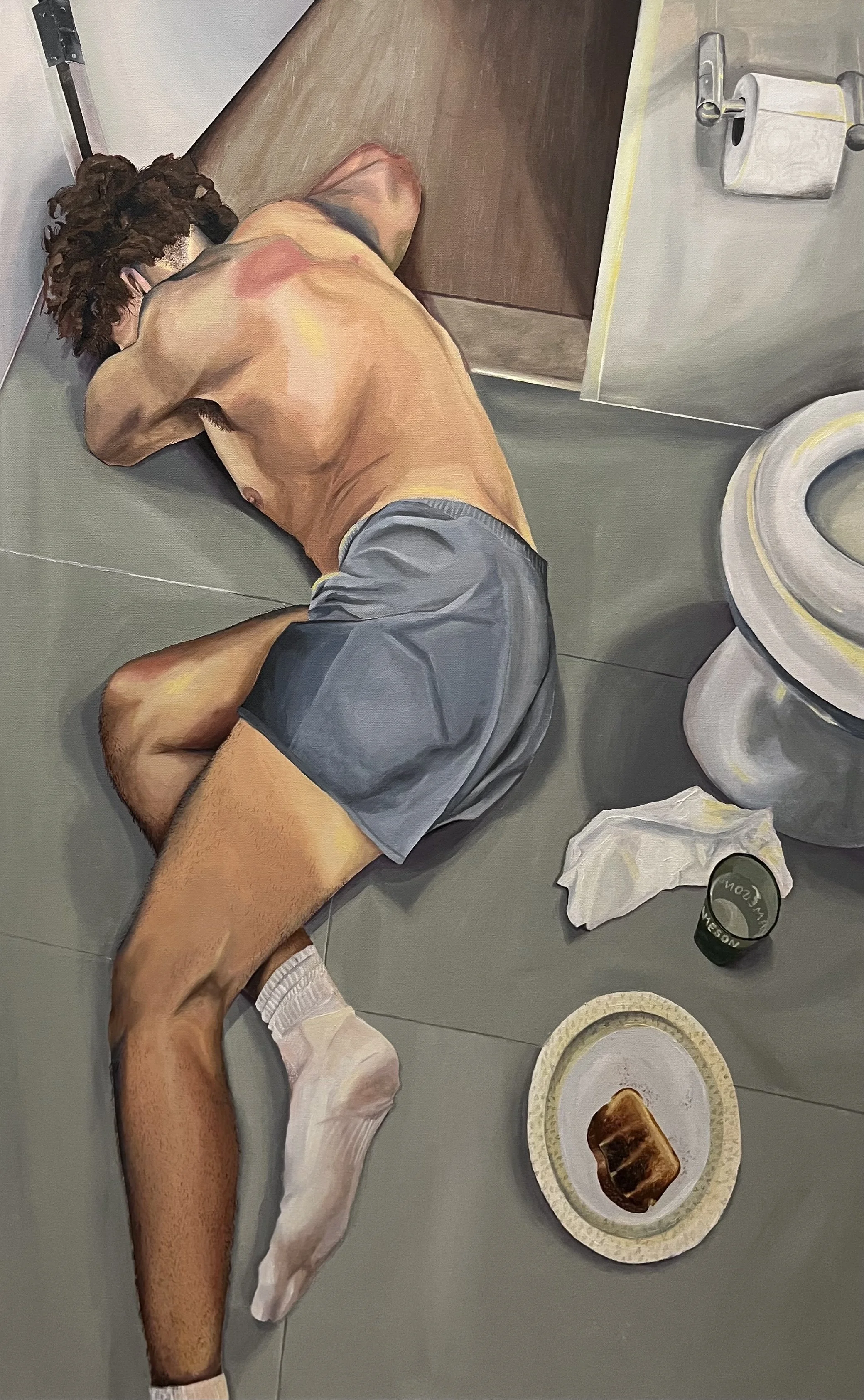 "After "Party", Acrylic on Canvas, 24"x48"