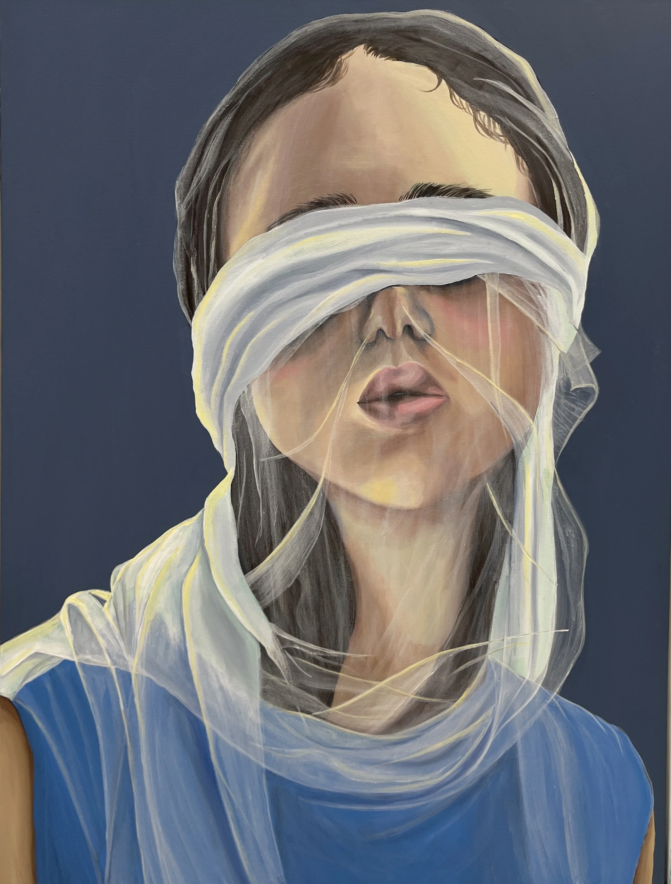 "Masked Vanity II", Acrylic on canvas, 36"x48"