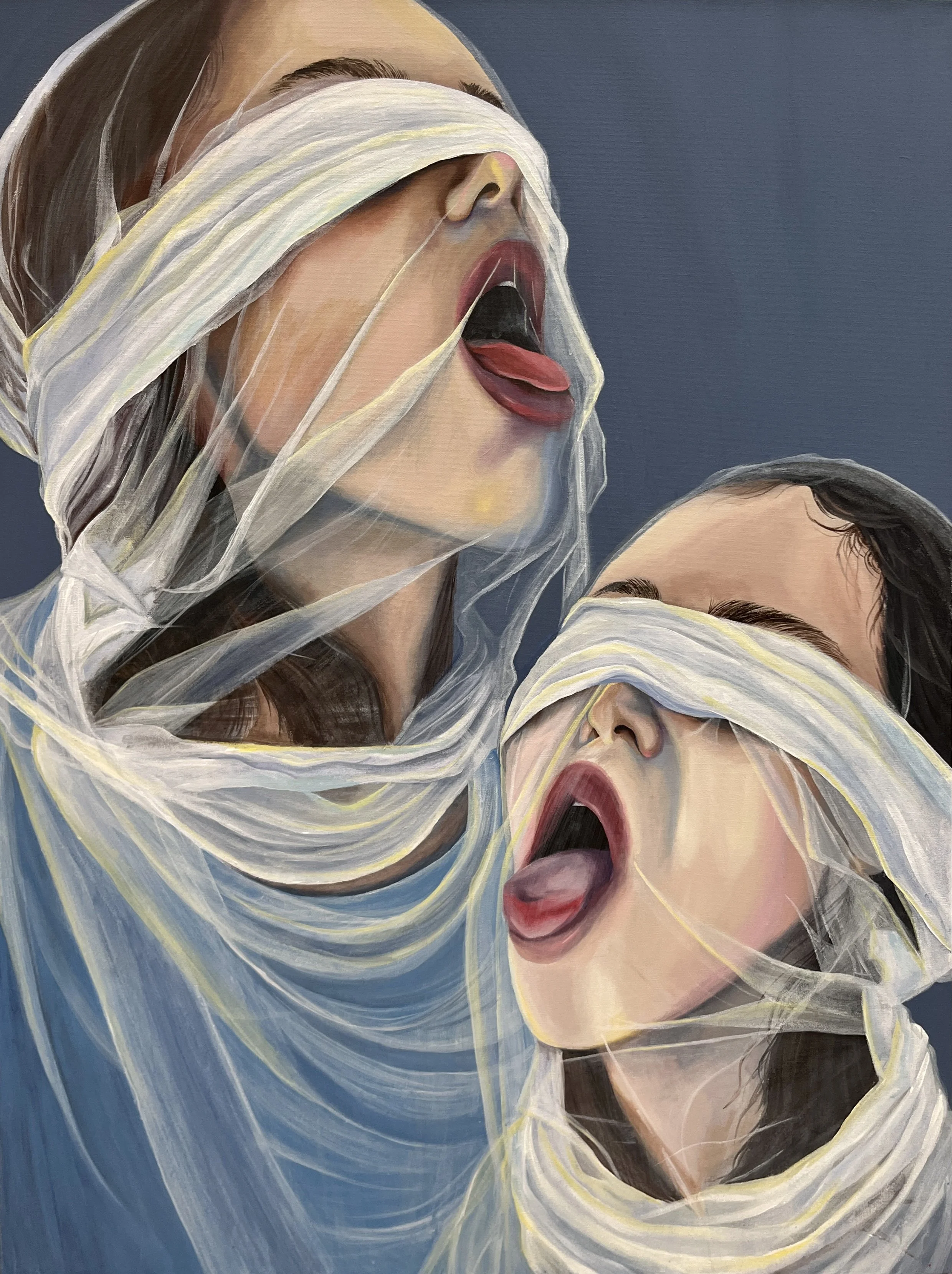 "Masked Vanity", Acrylic on canvas, 36"x48"