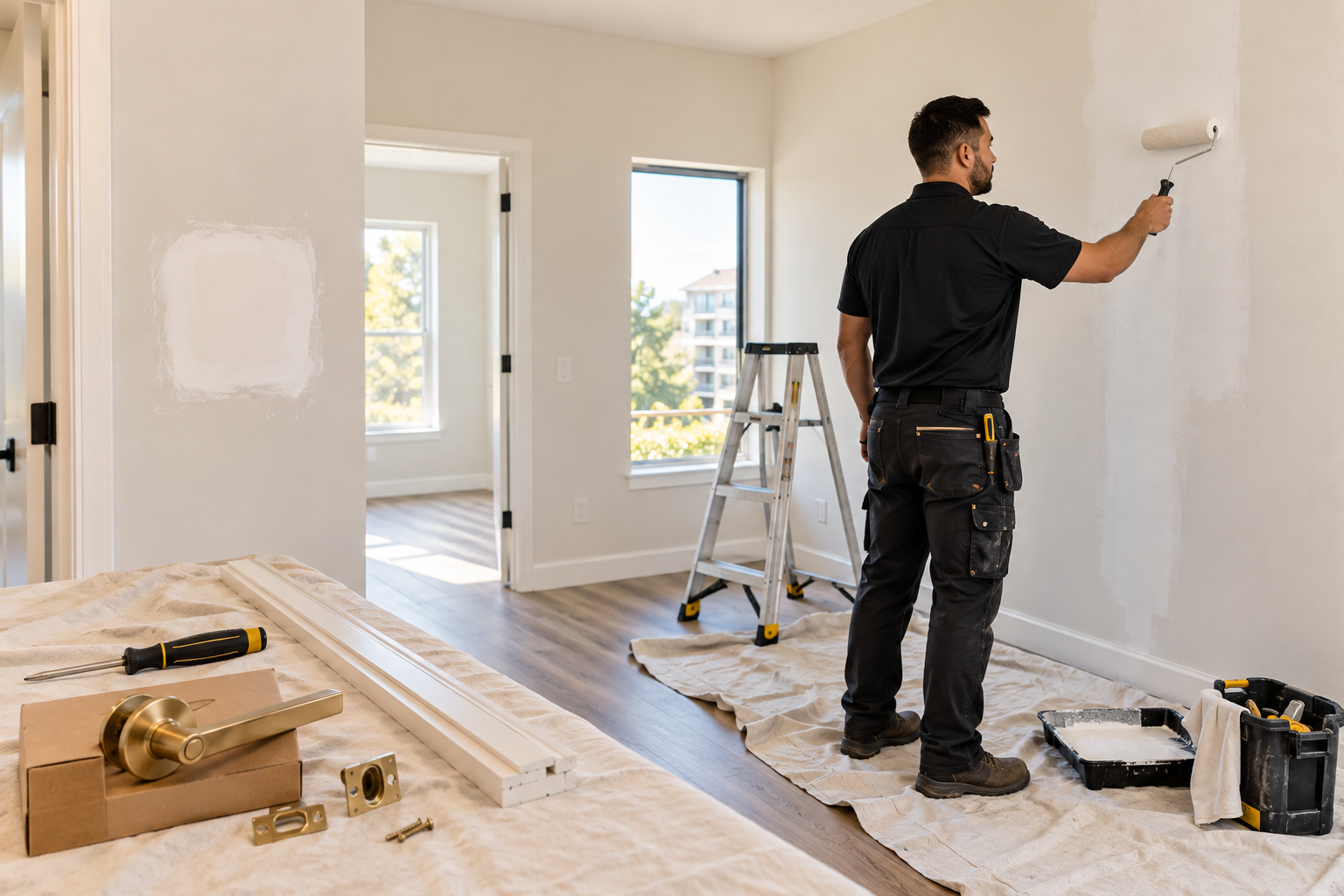 Painting, drywall, and turnover work — use beside the “Reliable Maintenance. Complete Solutions.” section.