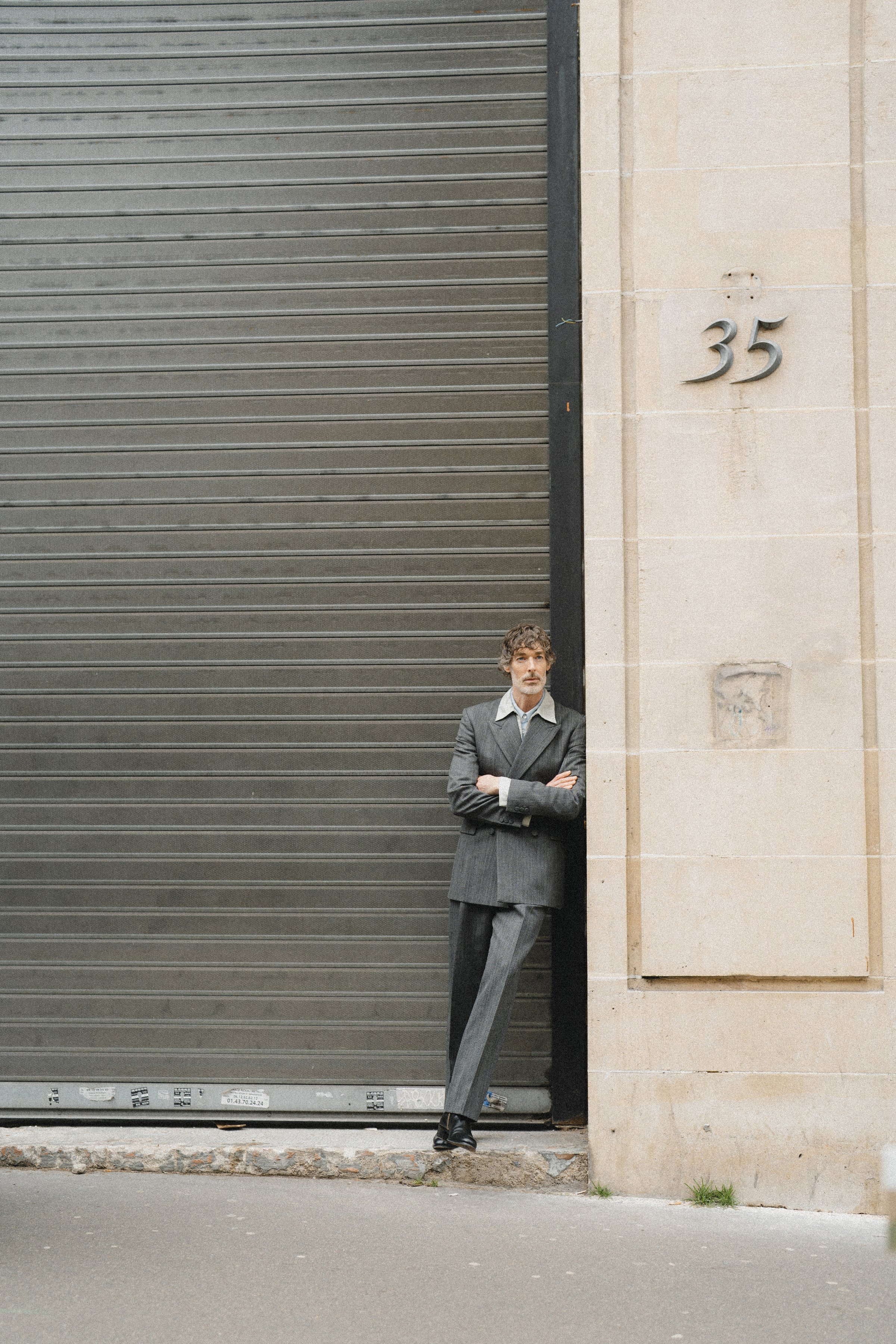 Richard Biedul after Wooyoungmi SS26 Show in Paris 
Paris Fashion Week