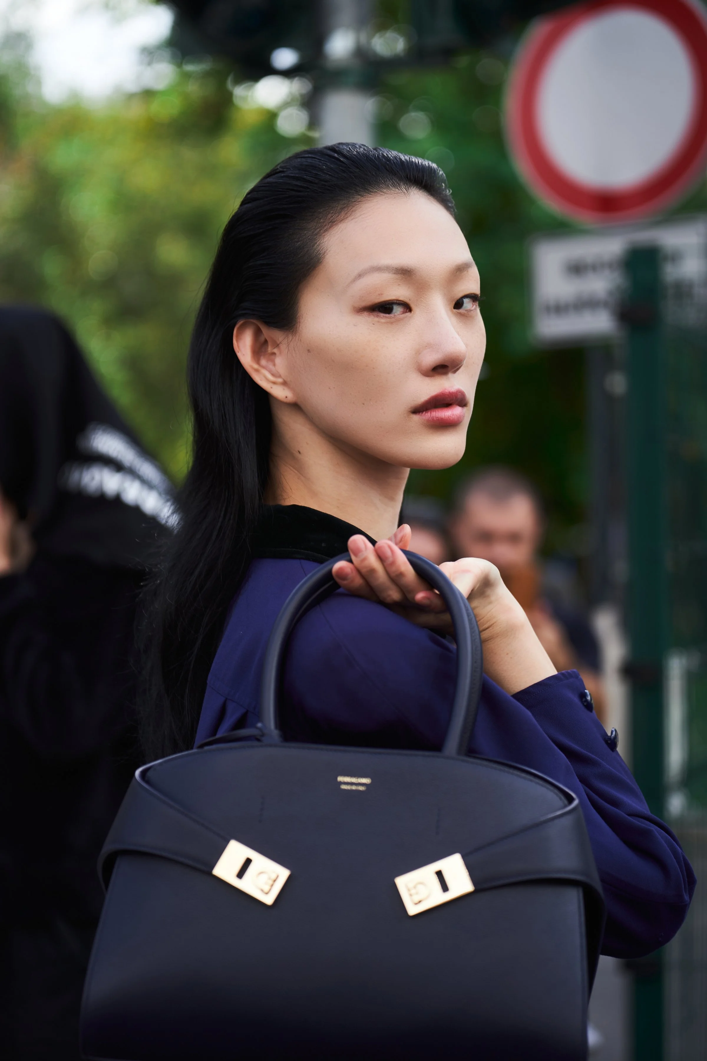 Sora Choi after Ferragamo SS24 in Milan
Milan Fashion Week