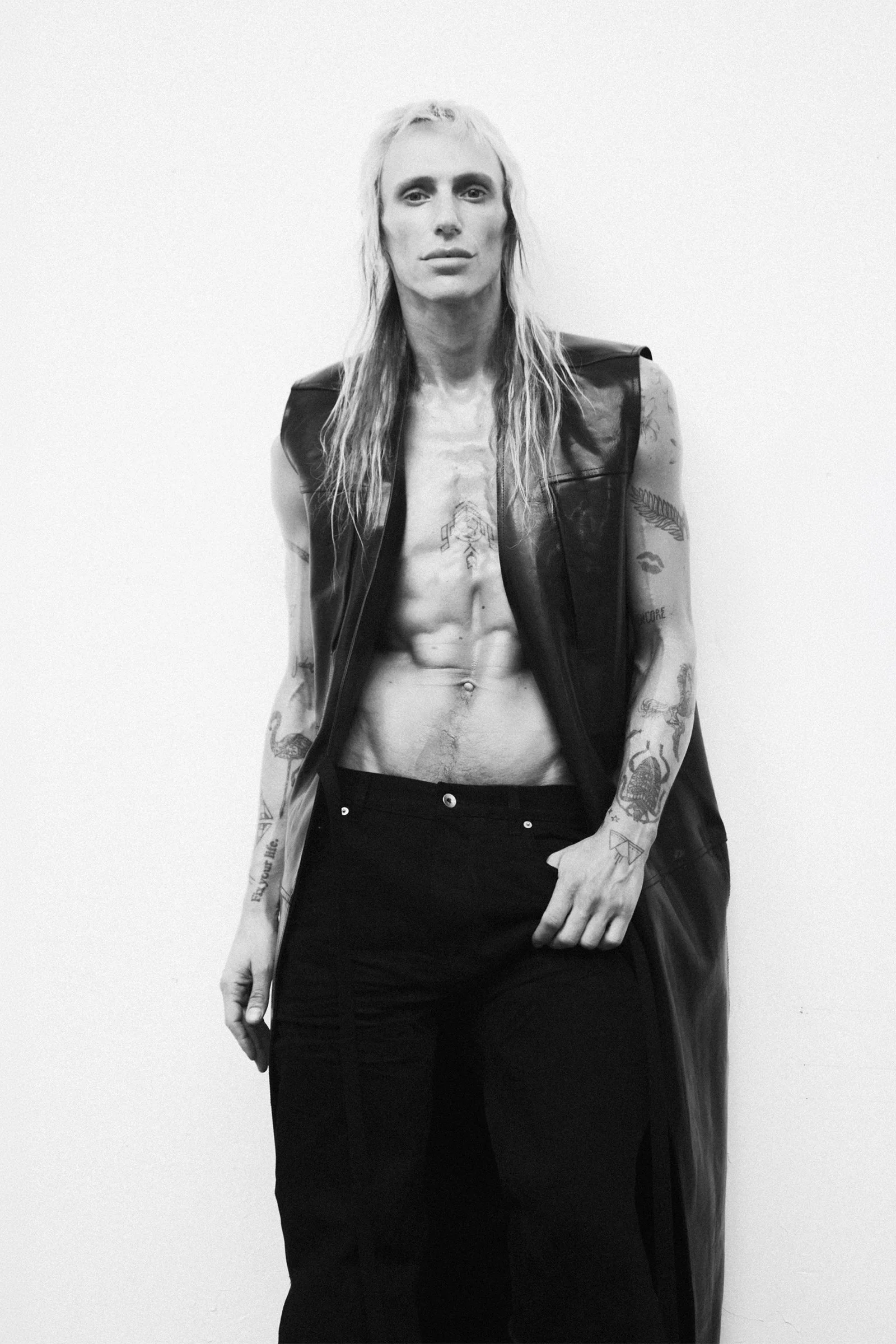 Tyrone Dylan at Rick Owens S/S26 Mens Tower -- Backstage