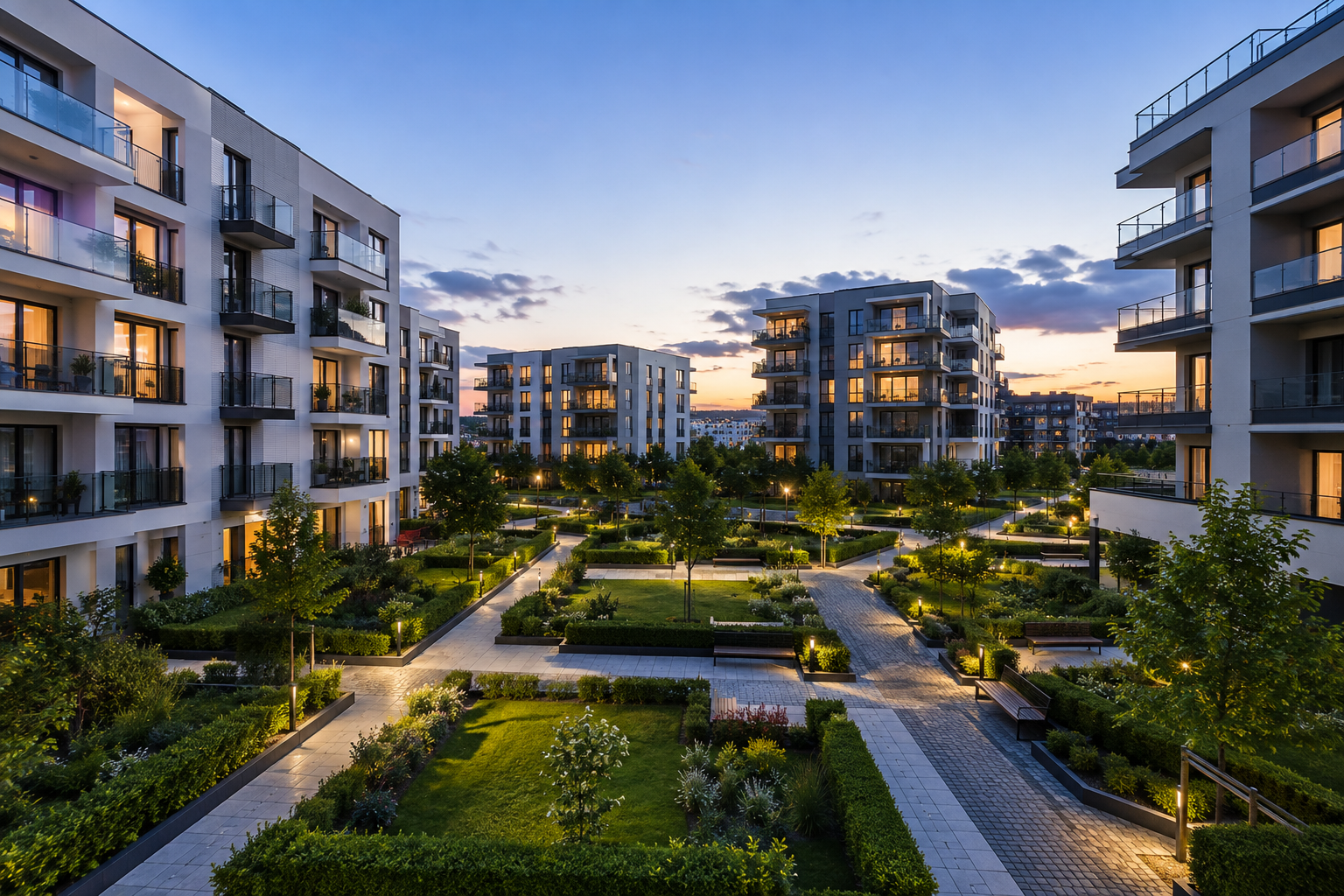 Résidence moderne avec appartements