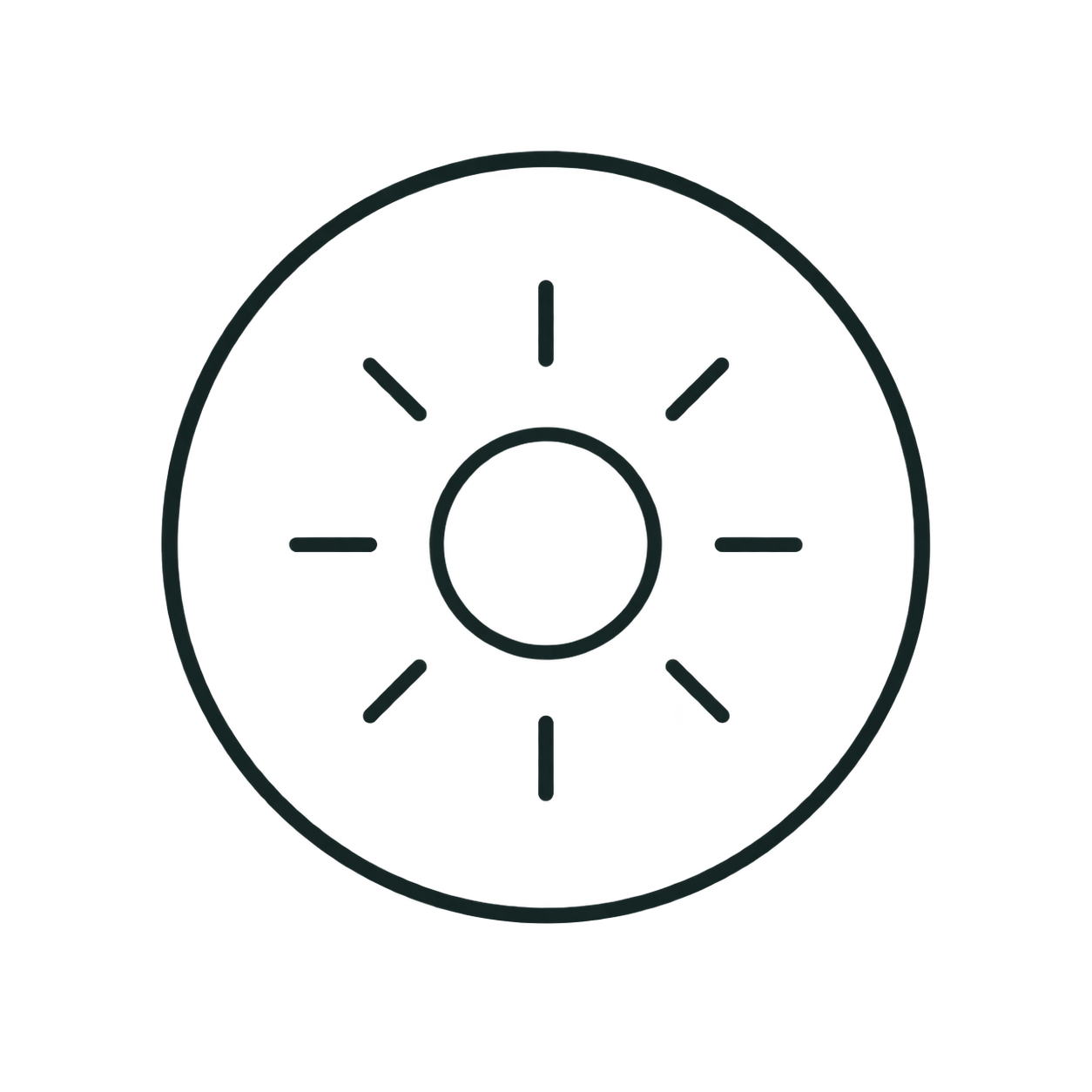Simple clock icon showing the time at 12:30 with a minimalist design.