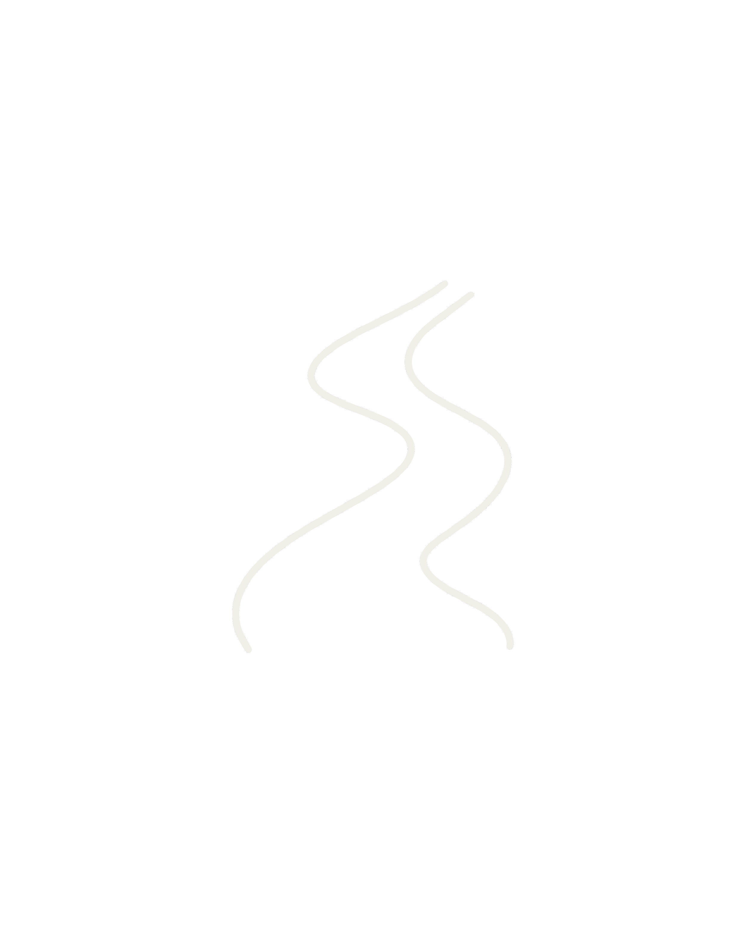 Black background with three white curved lines resembling steam rising from hot food.