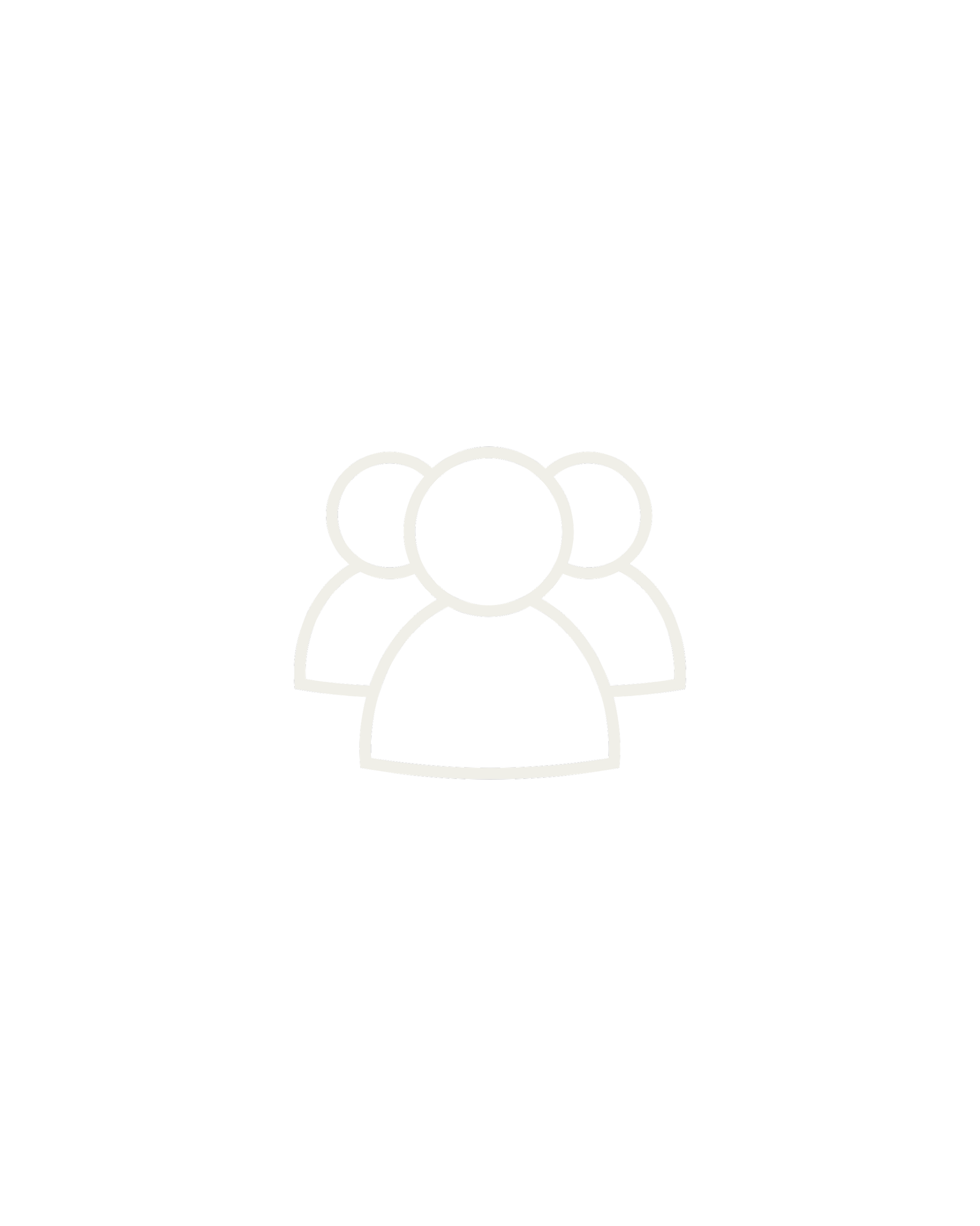 Black background with white outline of a group of people standing together.