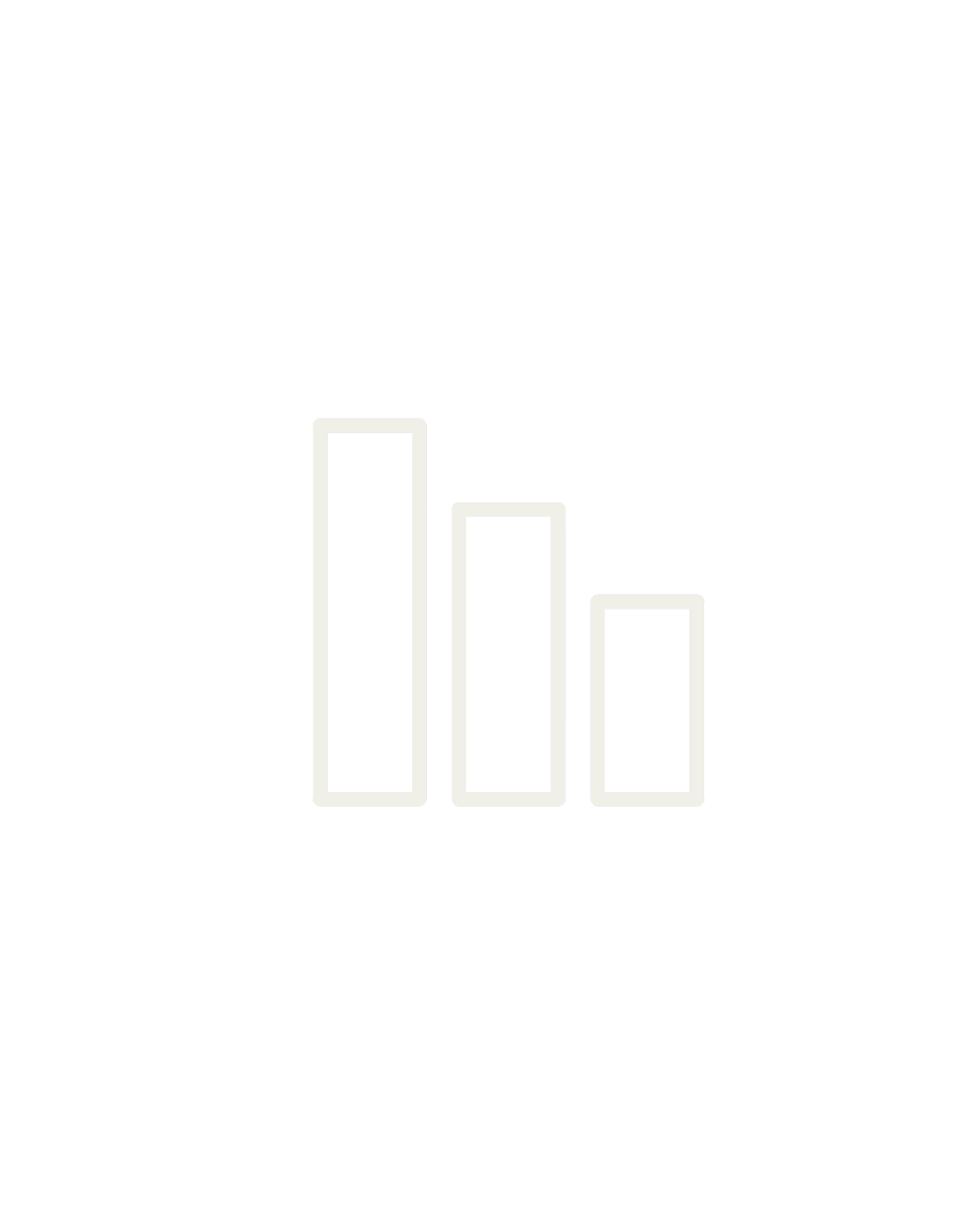 Line graph with four vertical bars of varying heights, outlined in white, on a black background.