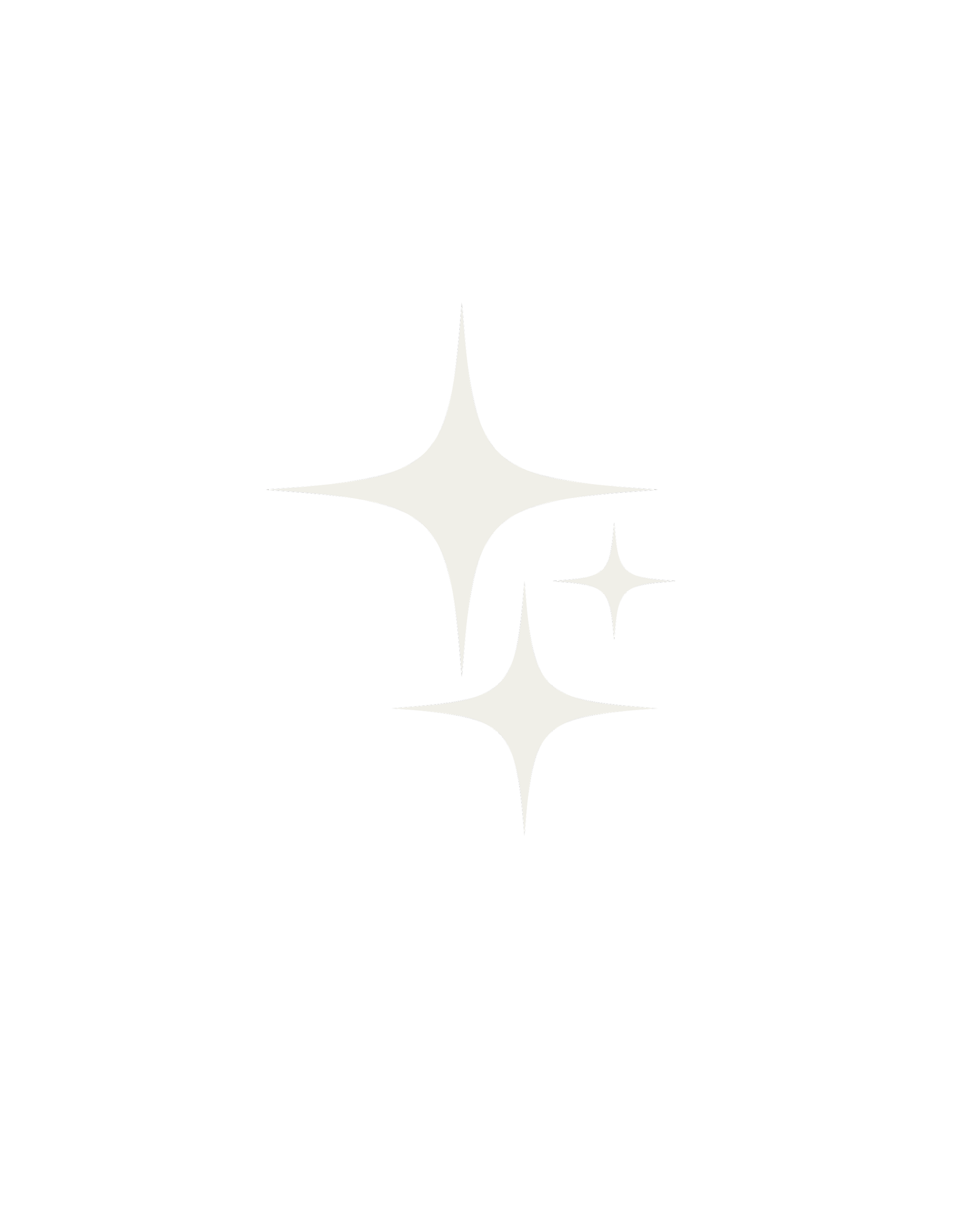 Black background with white sparkles of varying sizes scattered across