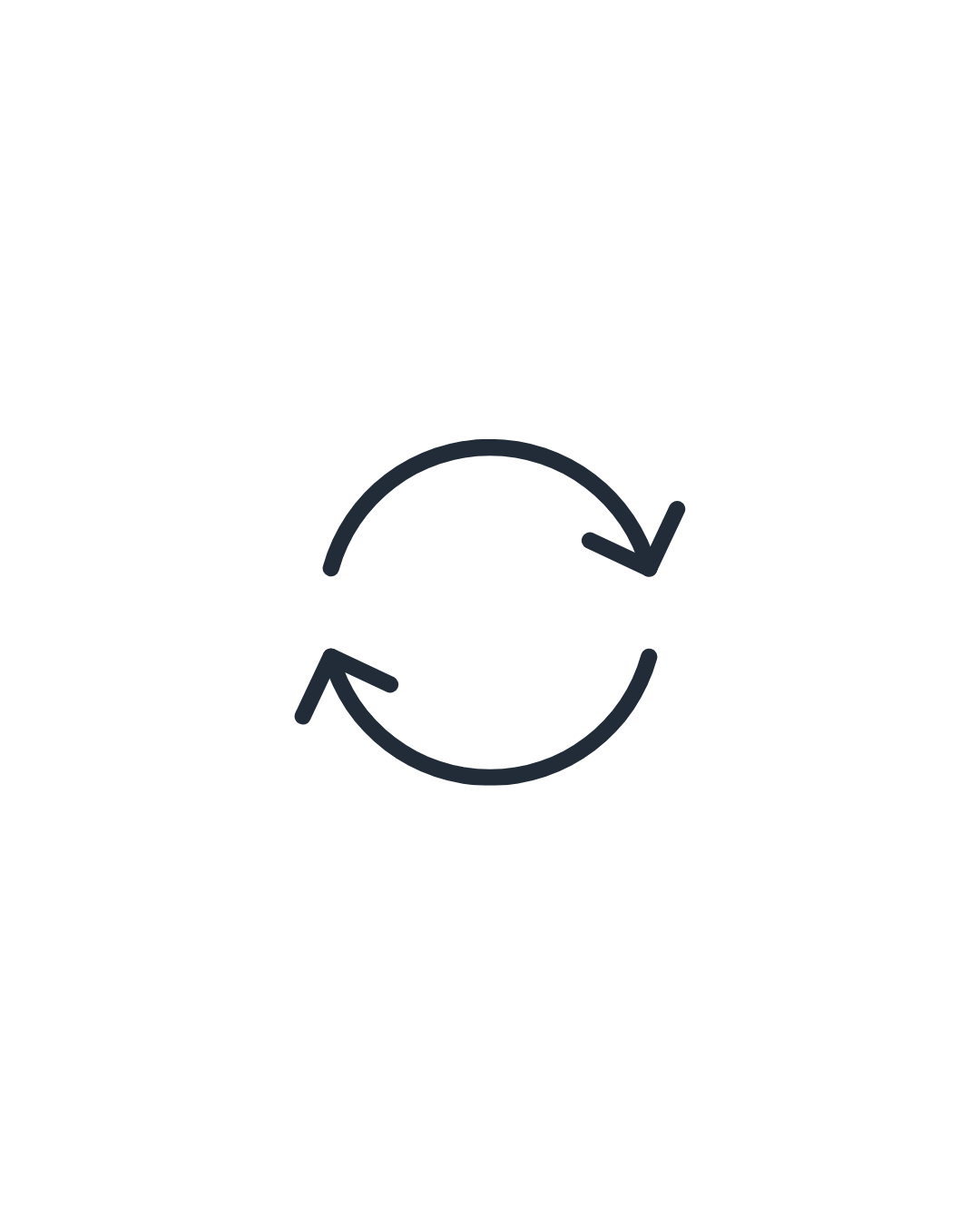 A black background with a circular refresh or reload icon in the center, featuring two arrows forming a circle.
