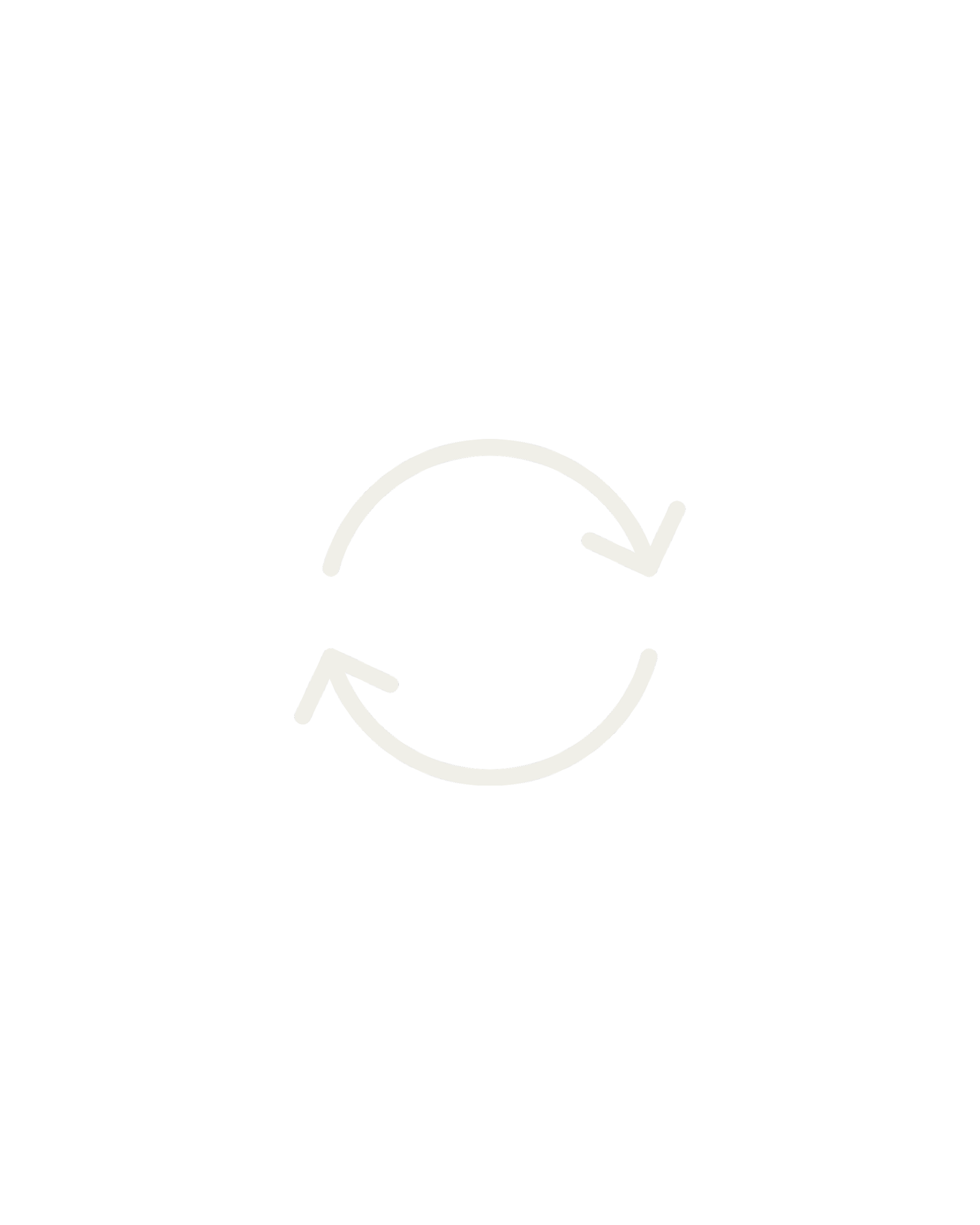 Black background with a white arrow swirling in a circular motion.