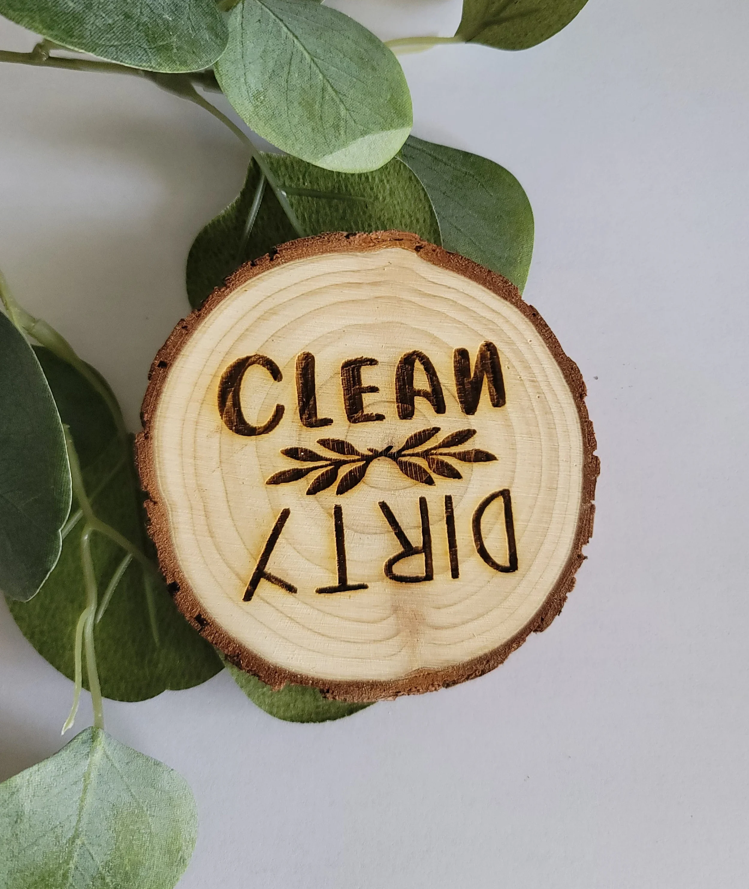 Rustic Wood Clean/Dirty Dishwasher Magnet