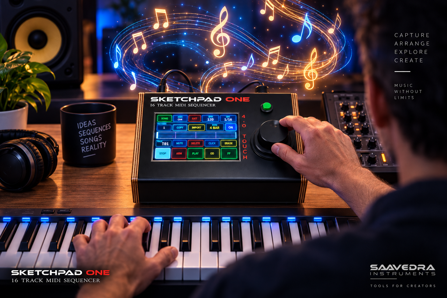 Sketchpad One 16 Track Midi Sequencer : By Saavedra Instruments