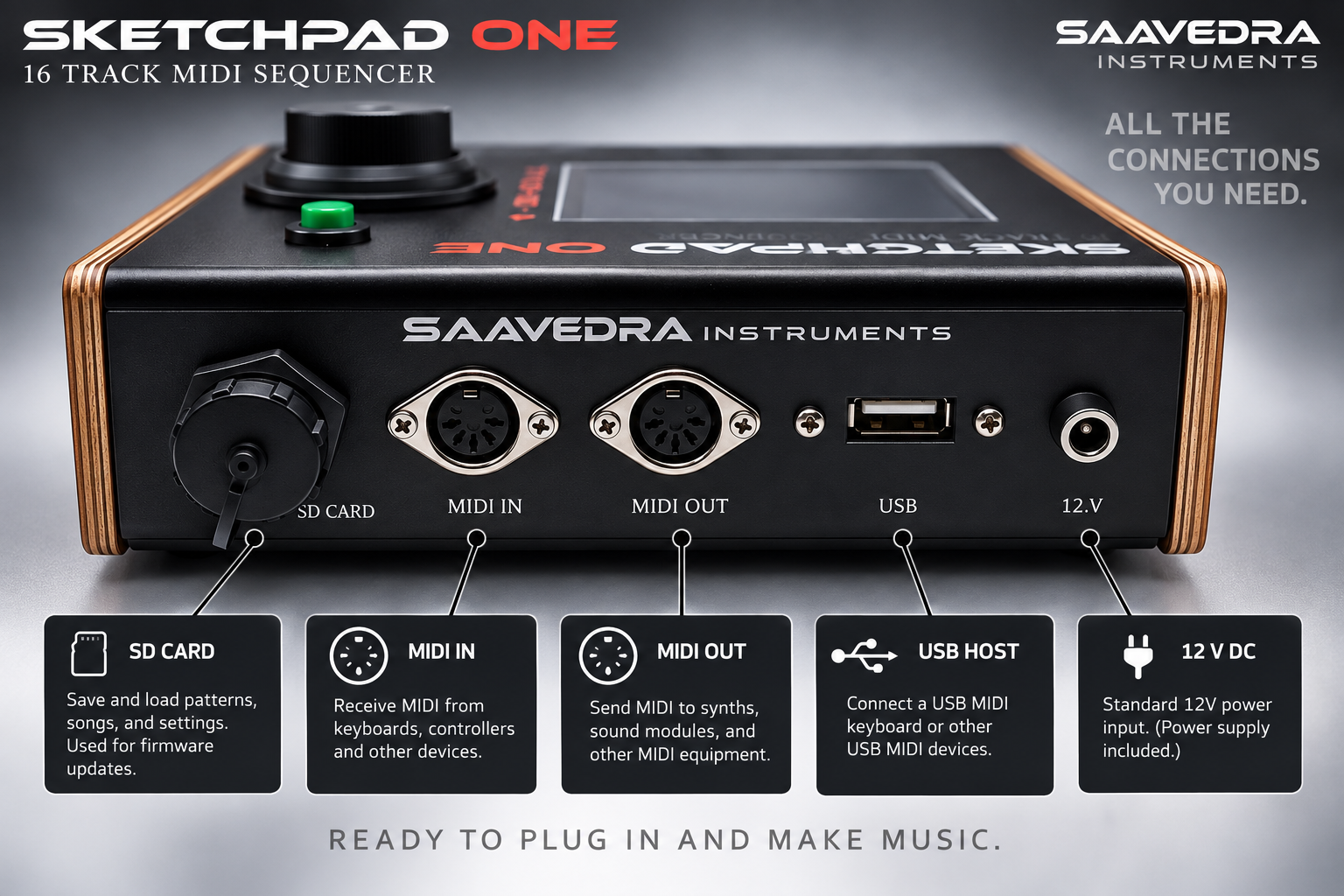 Sketchpad One 16 Track MIDI Sequencer : by Saavedra Instruments