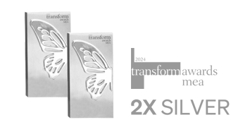 Two boxes of vitamins with butterfly images on the packaging, labeled 'transform'.
