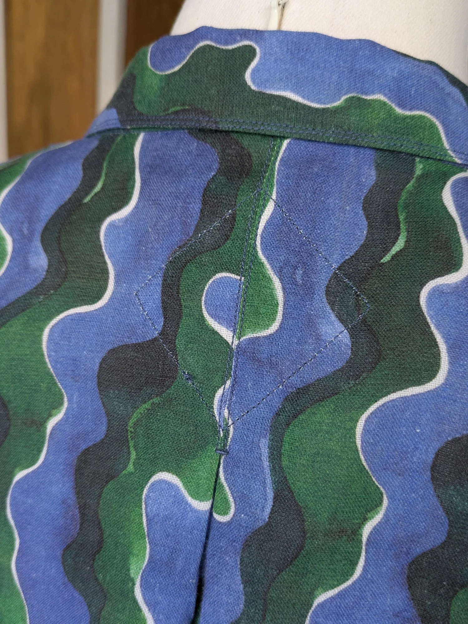 Linen shirt hand-painted print Ellen van Engelen